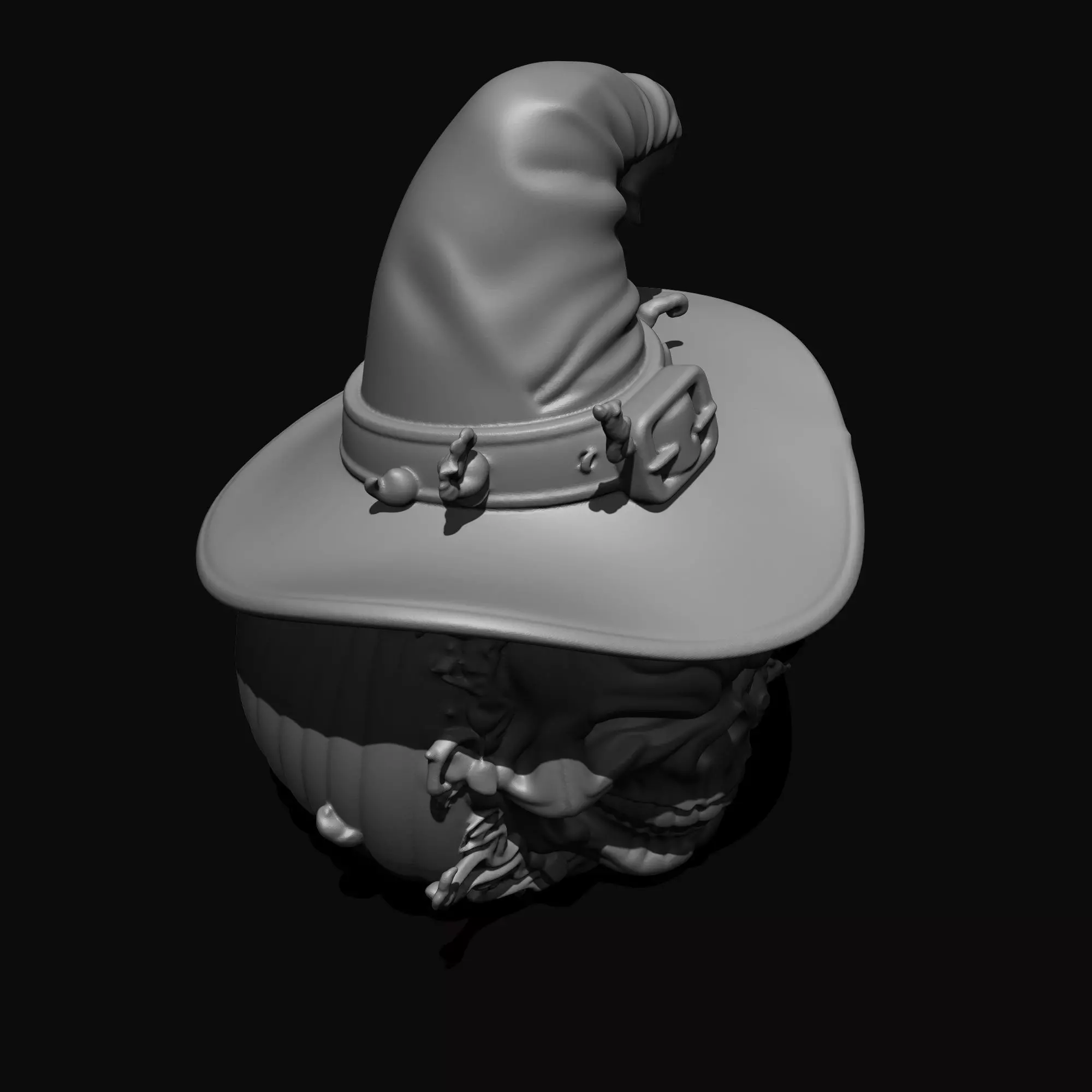 Magical Skeleton Pumpkin 3D print model_2