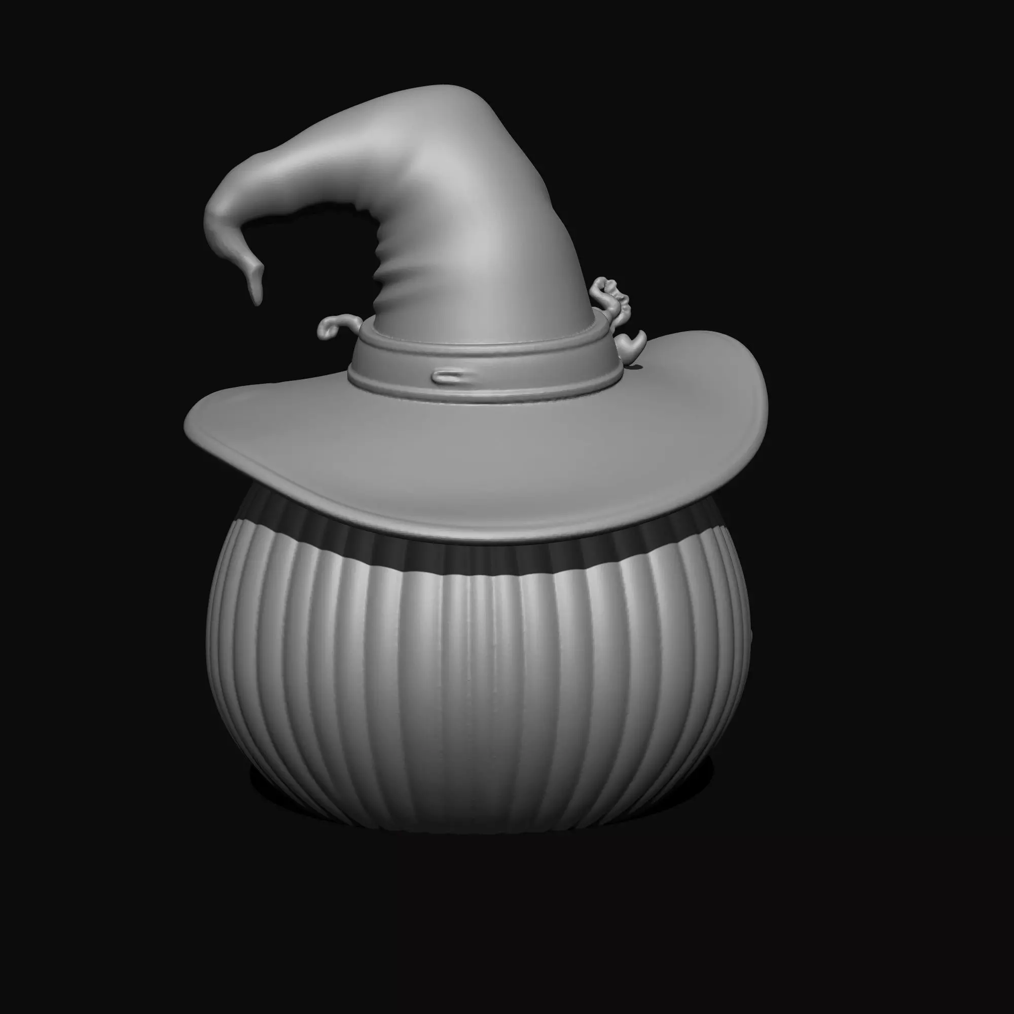 Magical Skeleton Pumpkin 3D print model_3