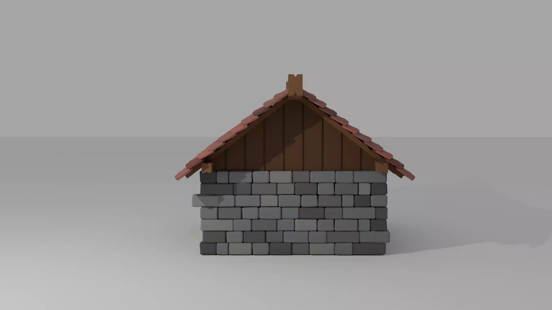 Low poly House Low-poly 3D model_2