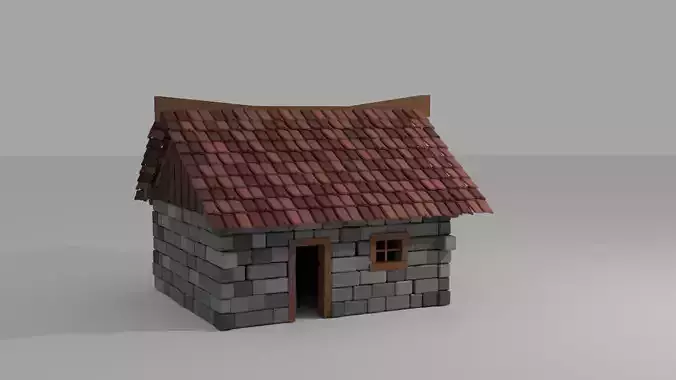 Low poly House Low-poly 3D model