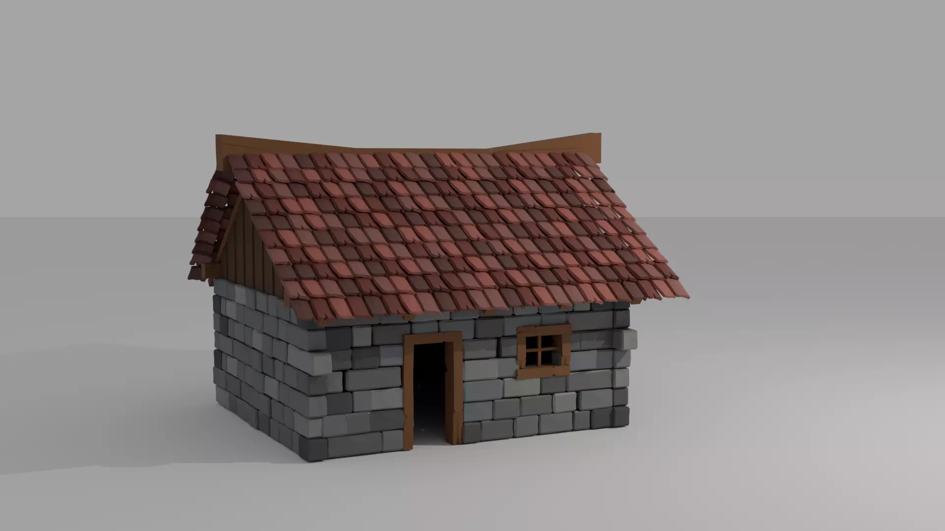 Low poly House Low-poly 3D model_0
