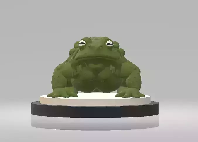  frog sculpture 3d printable model 