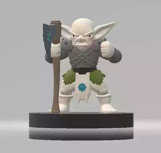 Chibi Goblin Fighter 3d printable model 