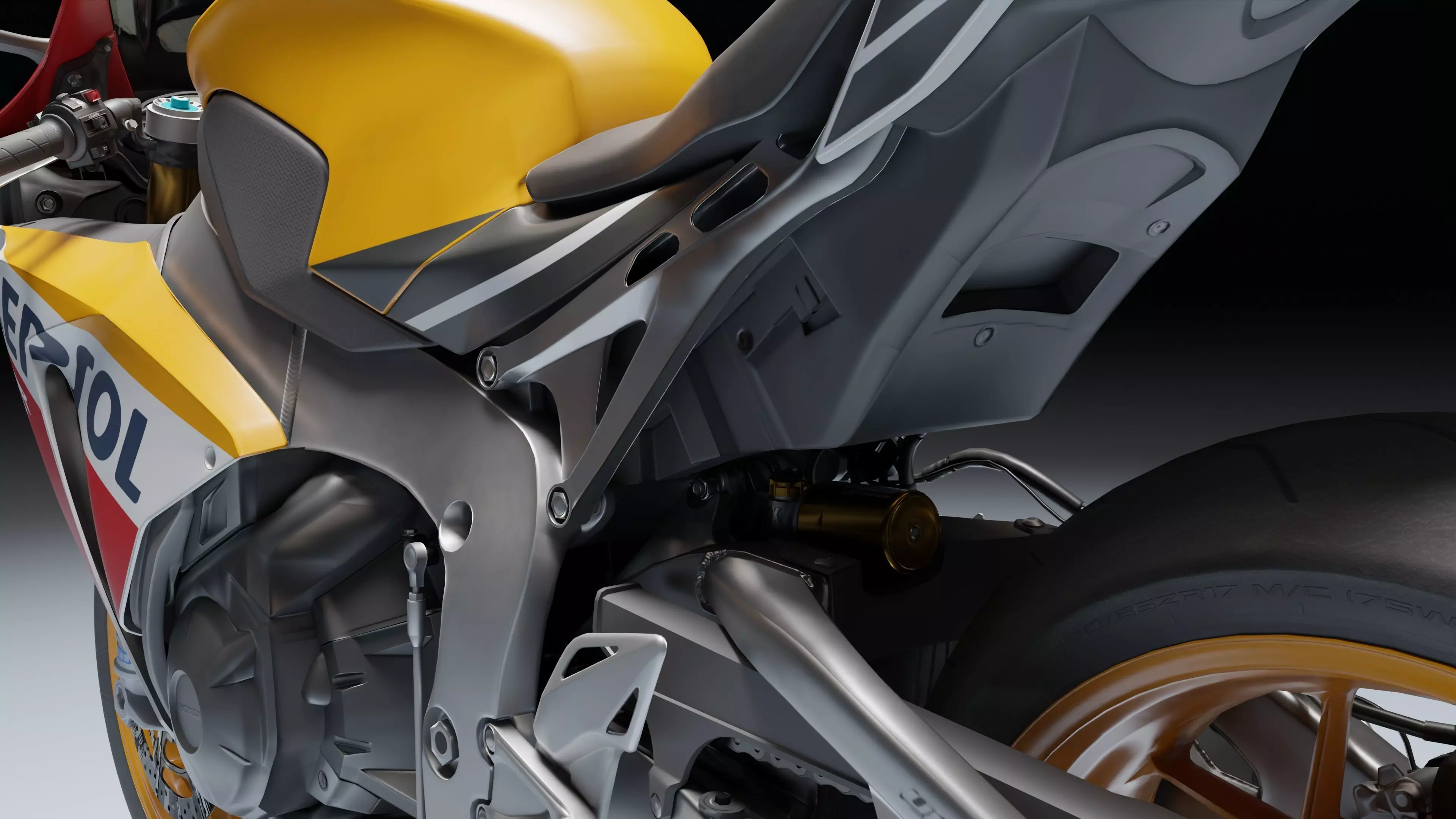 Honda CBR 1000RR Fireblade SP 2015 Low-poly 3D model_23