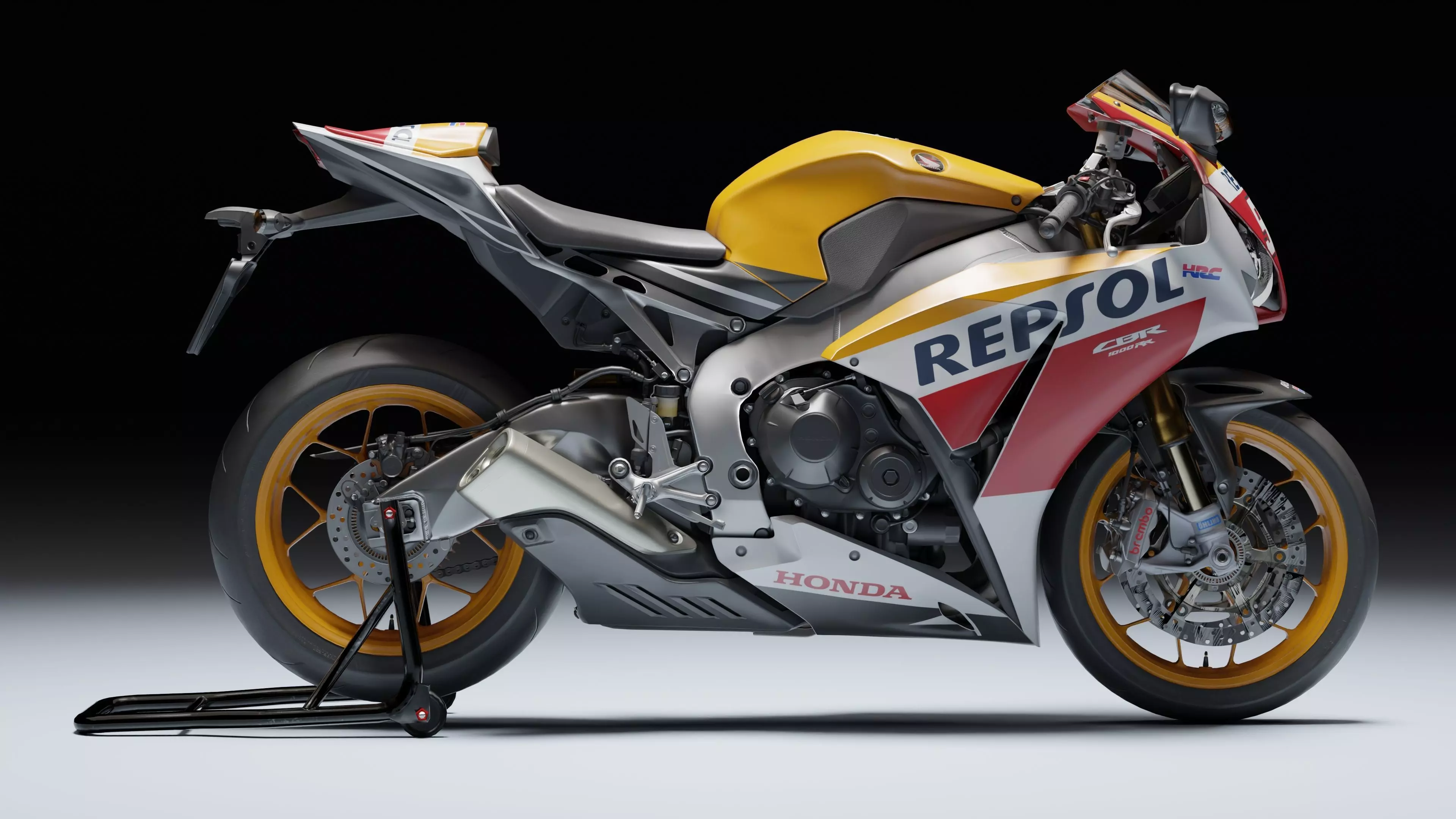 Honda CBR 1000RR Fireblade SP 2015 Low-poly 3D model_4