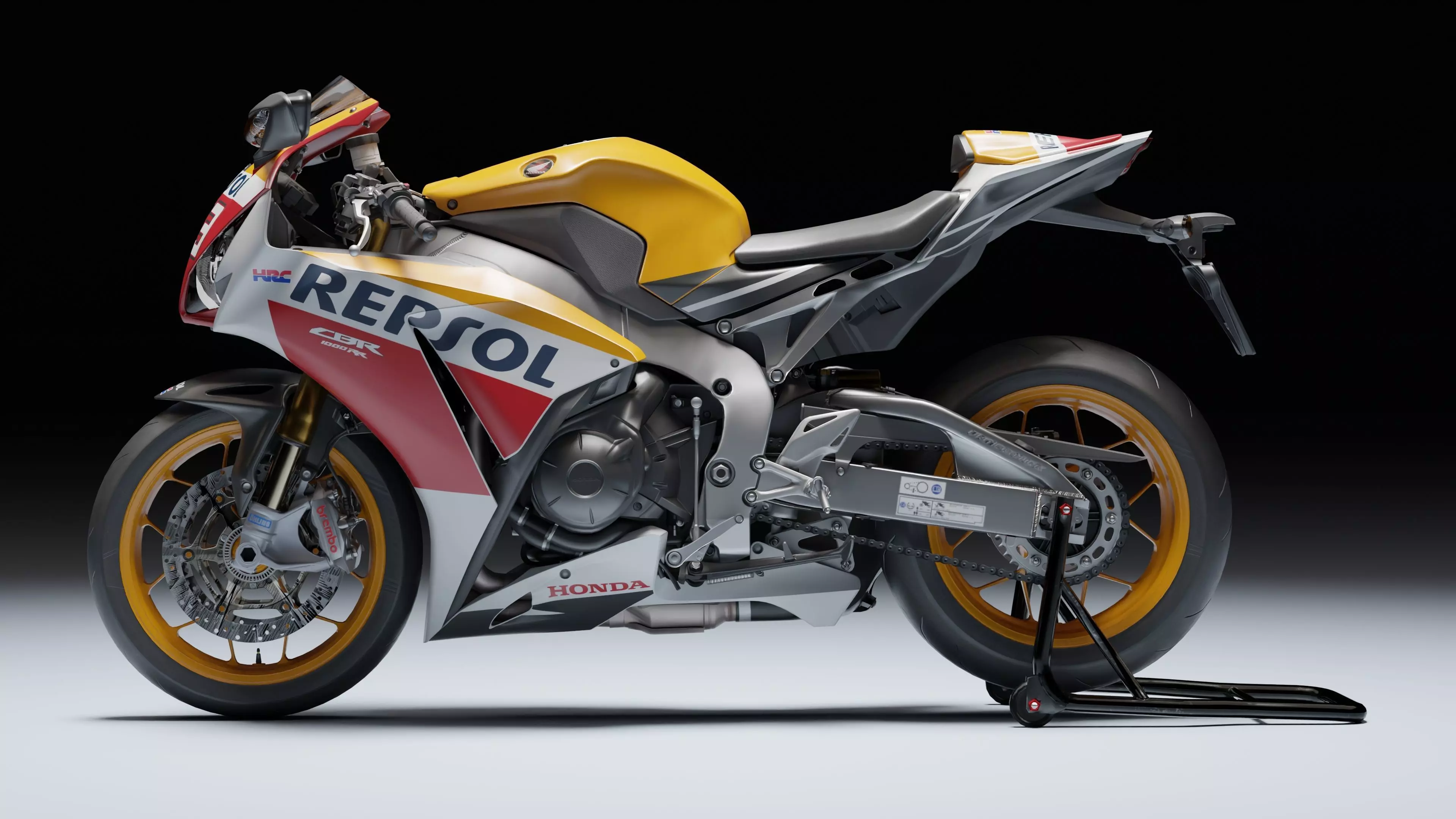 Honda CBR 1000RR Fireblade SP 2015 Low-poly 3D model_5