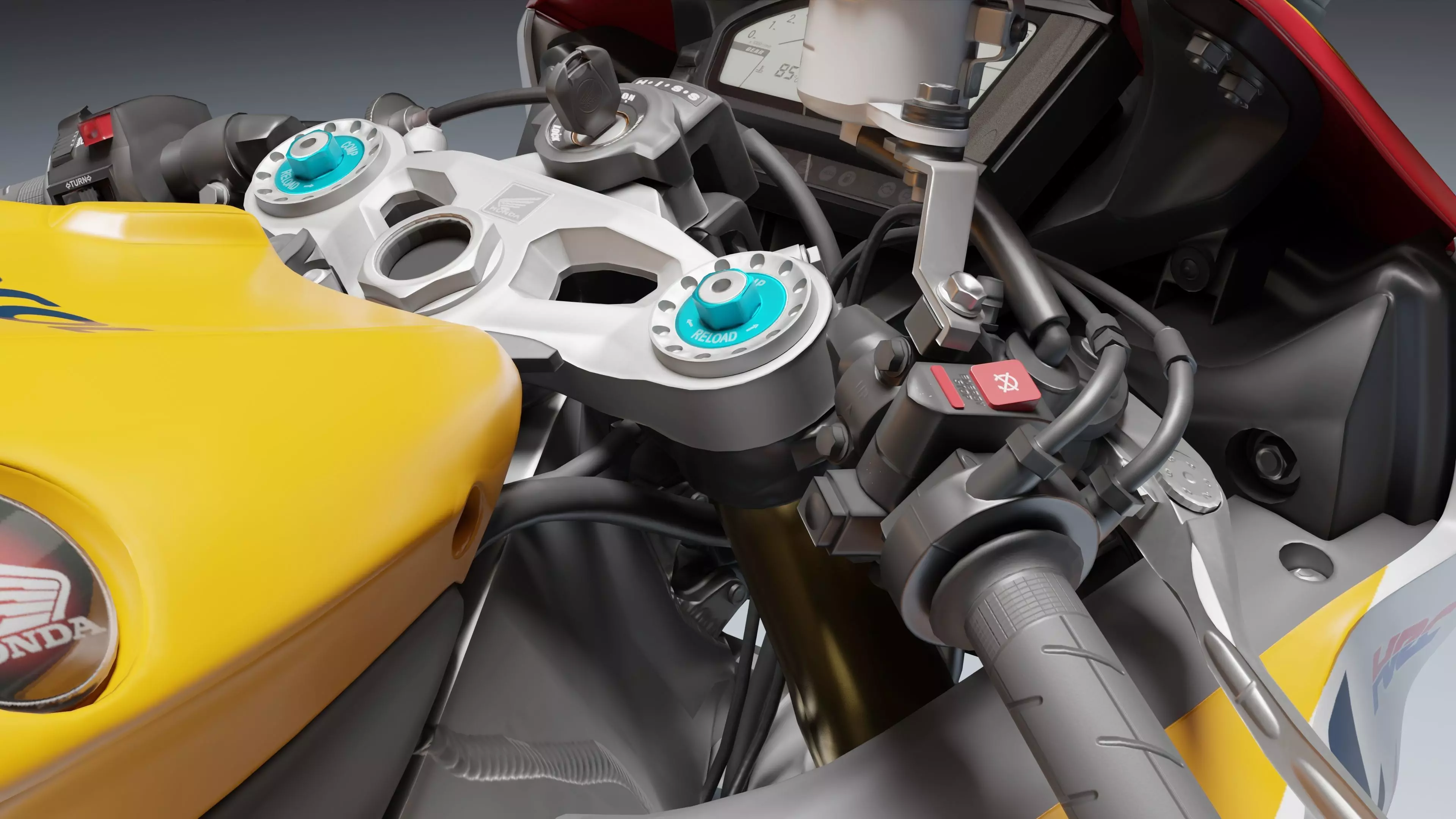 Honda CBR 1000RR Fireblade SP 2015 Low-poly 3D model_16