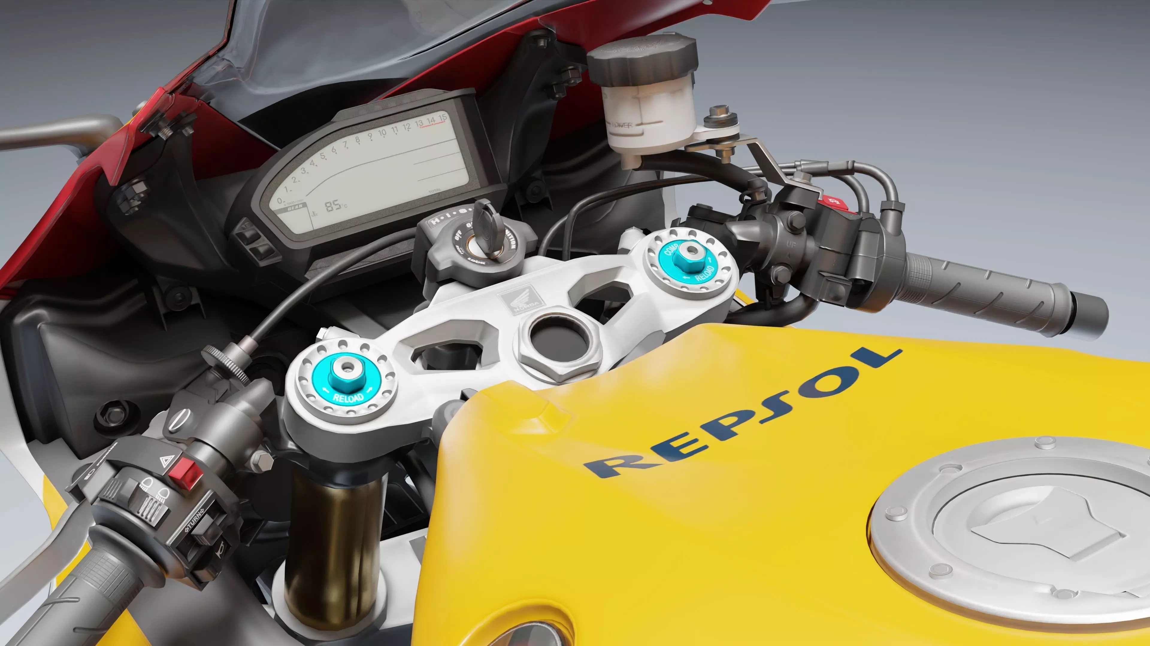 Honda CBR 1000RR Fireblade SP 2015 Low-poly 3D model_17