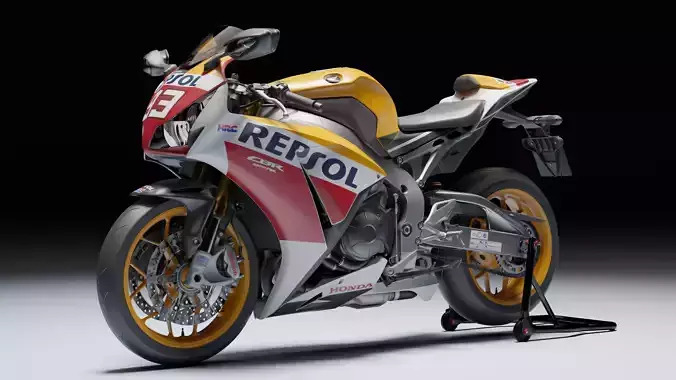 Honda CBR 1000RR Fireblade SP 2015 Low-poly 3D model