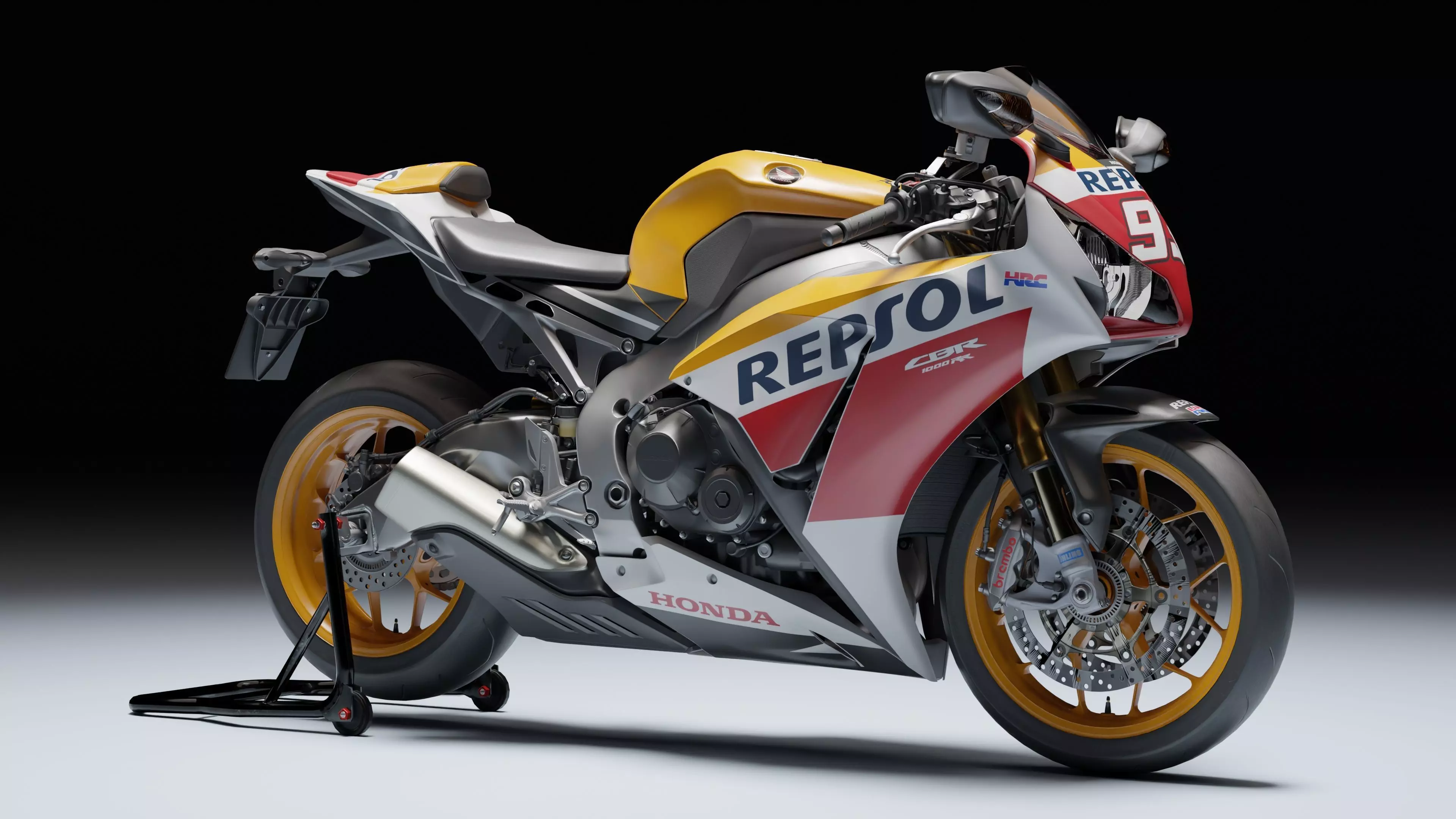 Honda CBR 1000RR Fireblade SP 2015 Low-poly 3D model_2