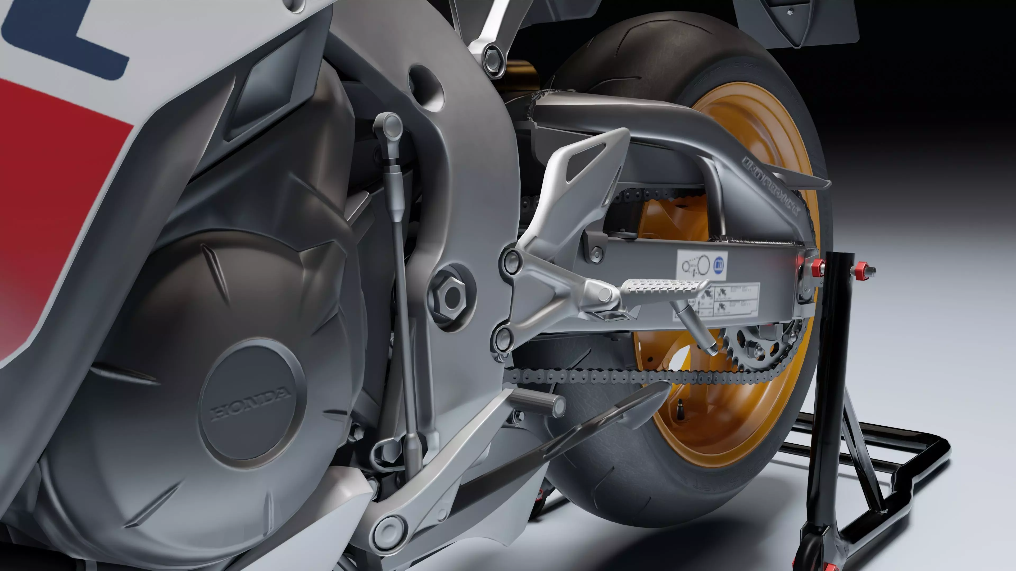 Honda CBR 1000RR Fireblade SP 2015 Low-poly 3D model_22