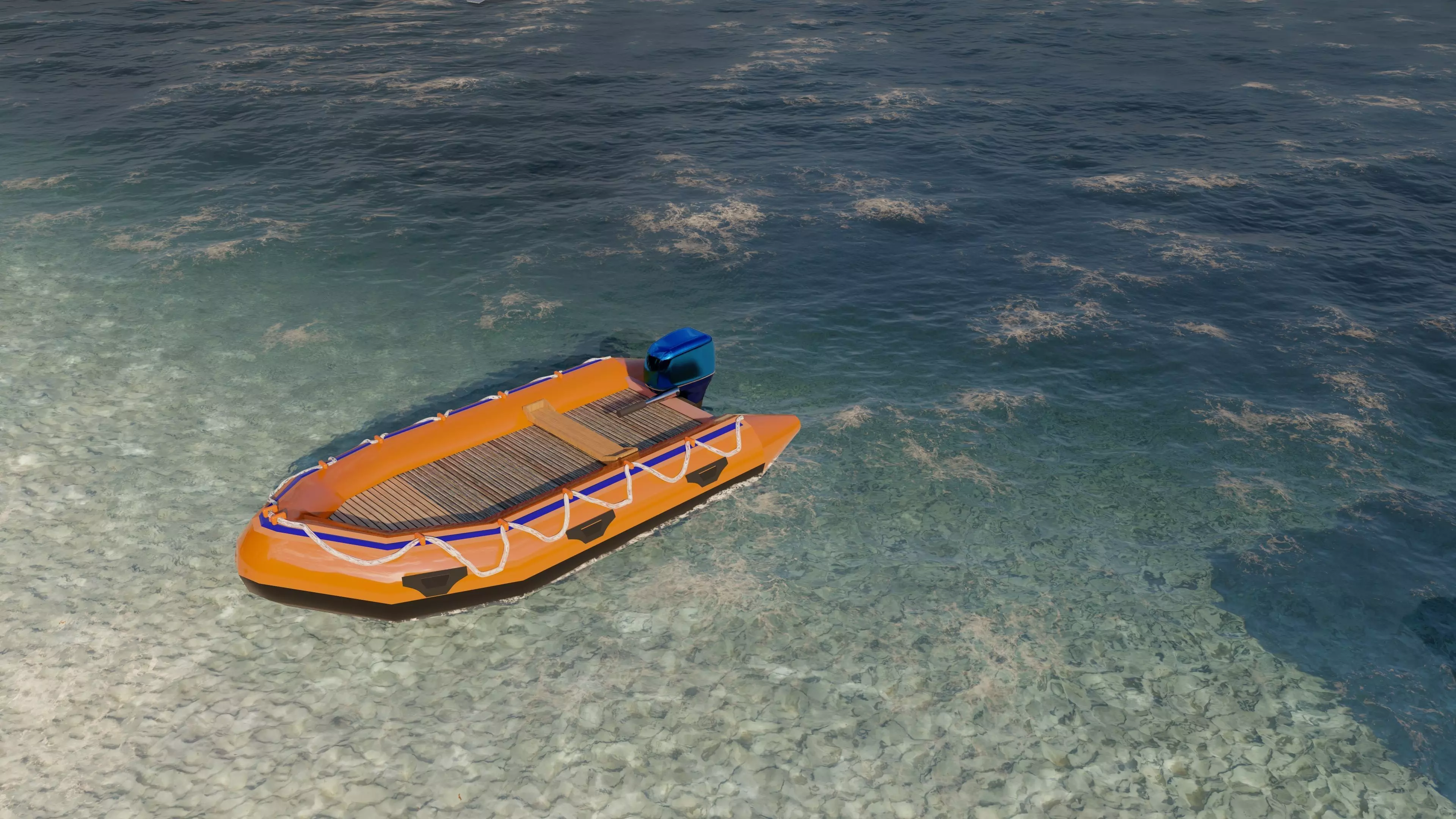 Zodiac Boat 3D model_1