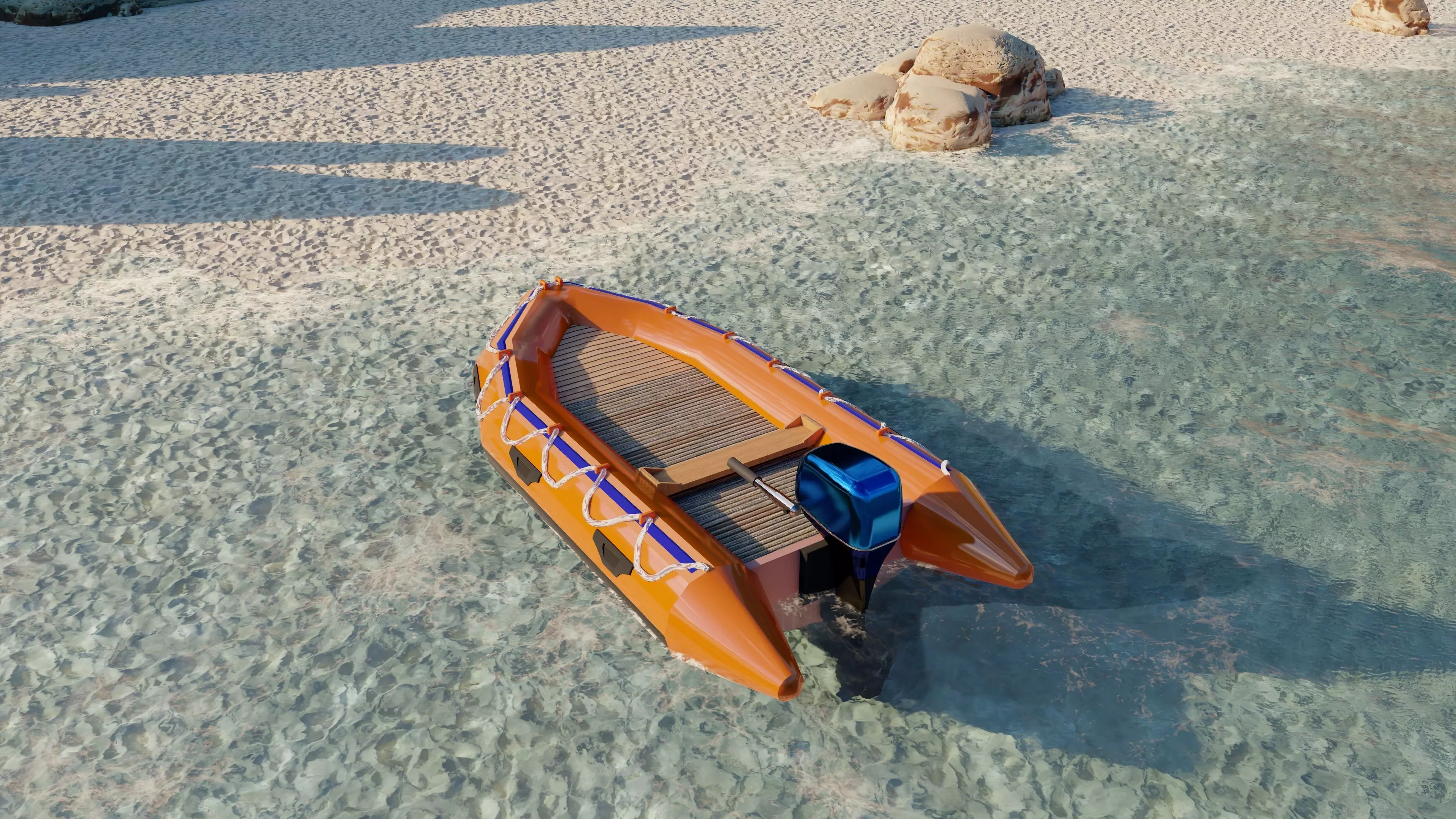 Zodiac Boat 3D model_3