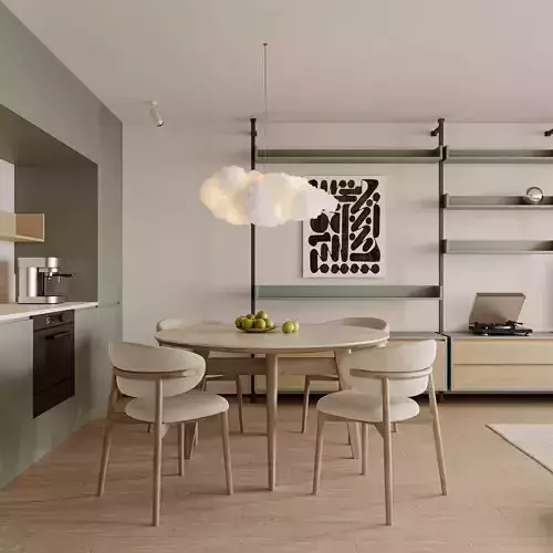 Modern living room dining room interior scenes 209