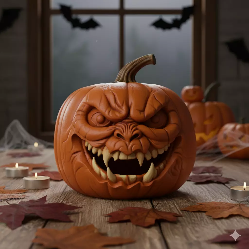 Monster Pumpkin for Halloween 3D print model