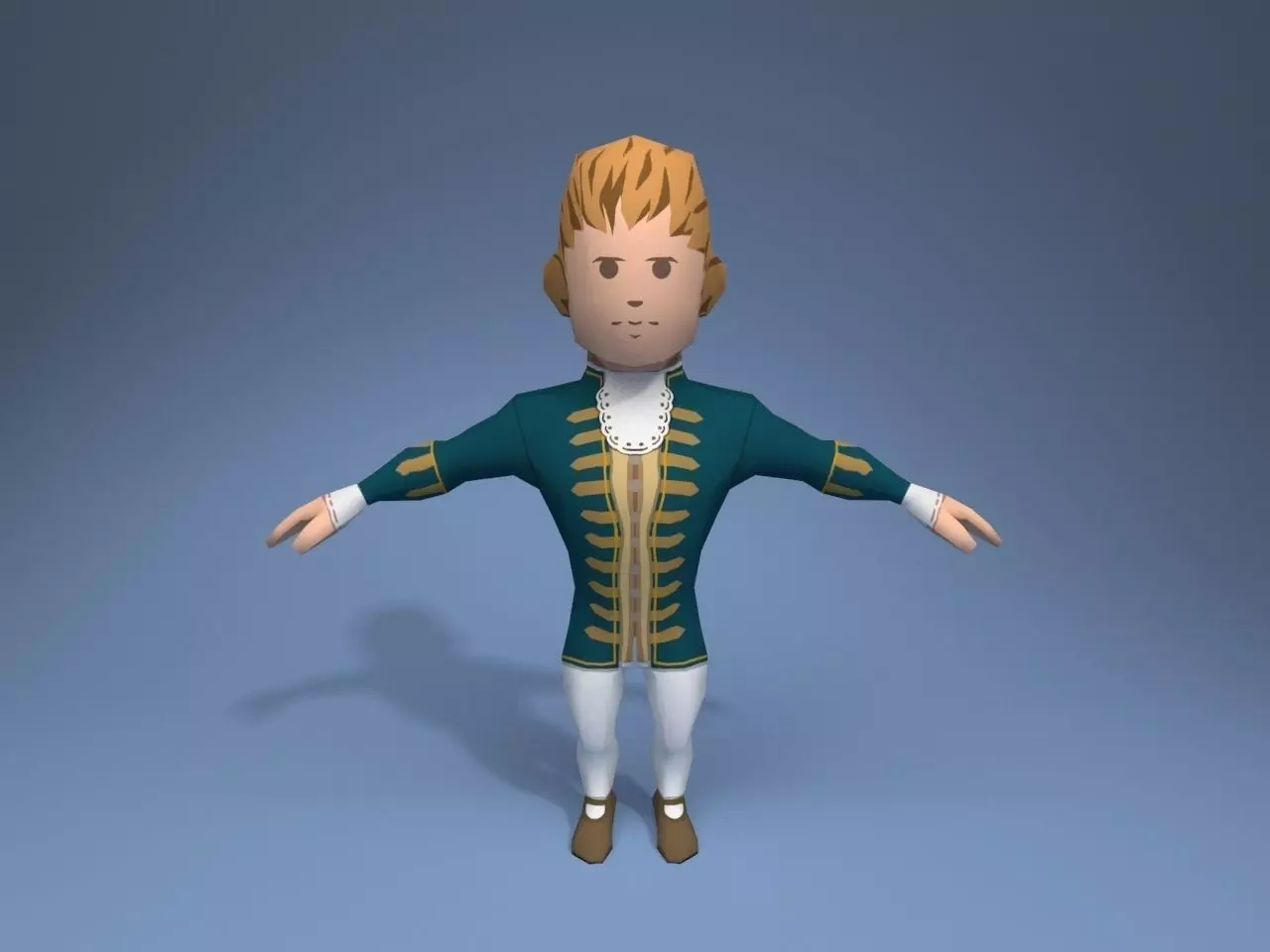 Medieval character lord 2 Low-poly 3D model_0
