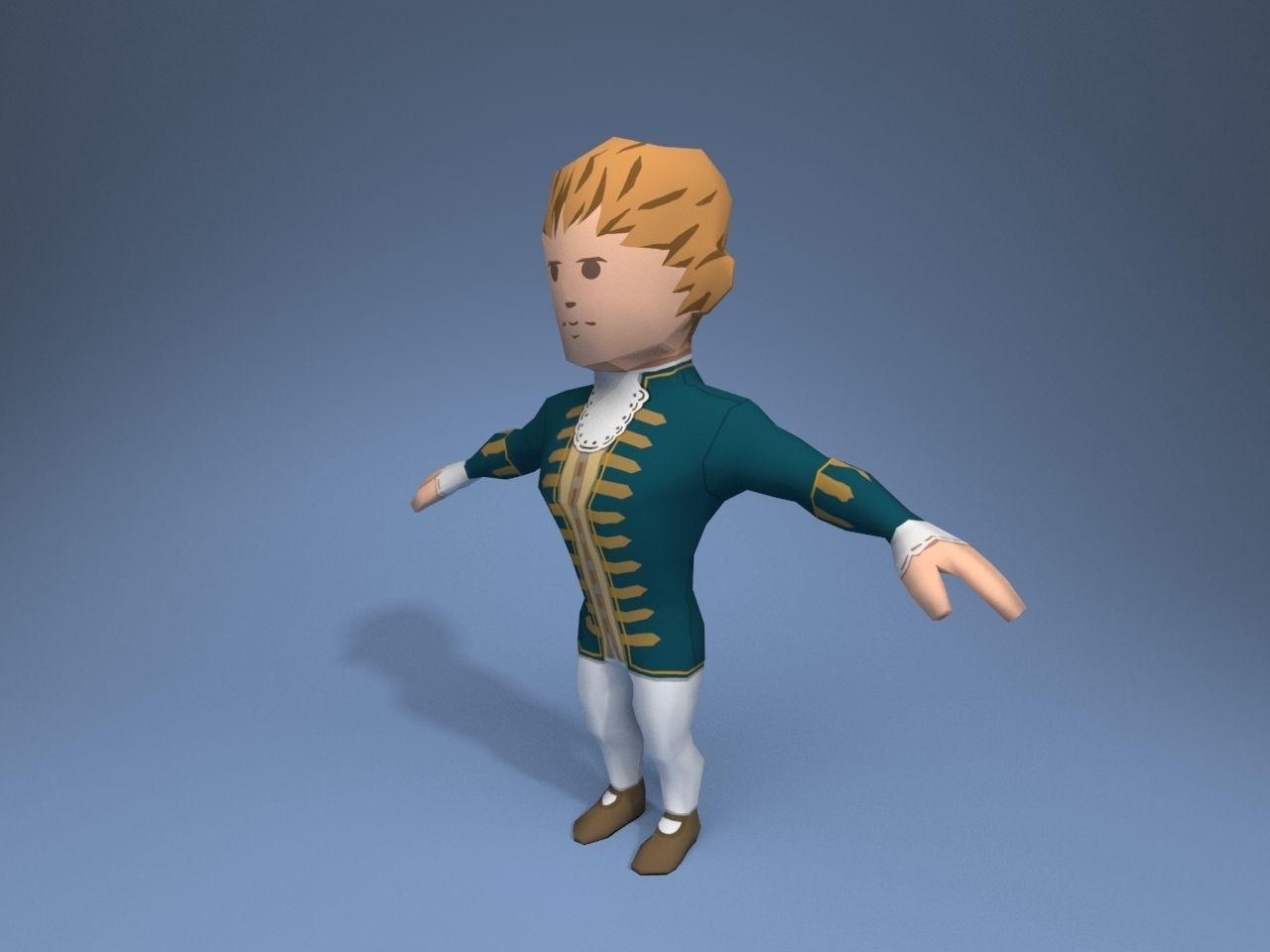 Medieval character lord 2 Low-poly 3D model_2