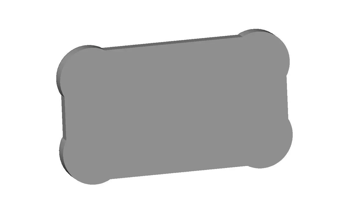 Rectangular mirorred floral corners scroll frame rosette relief 3D print model_4