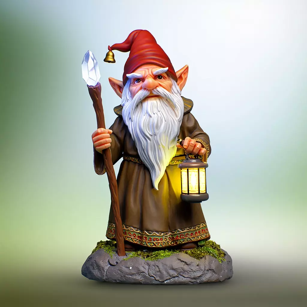 2299 Fairy Tale Gnome Color Full Body Figurine 3D print model_2