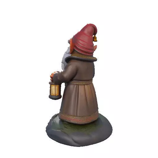 2299 Fairy Tale Gnome Color Full Body Figurine 3D print model_25