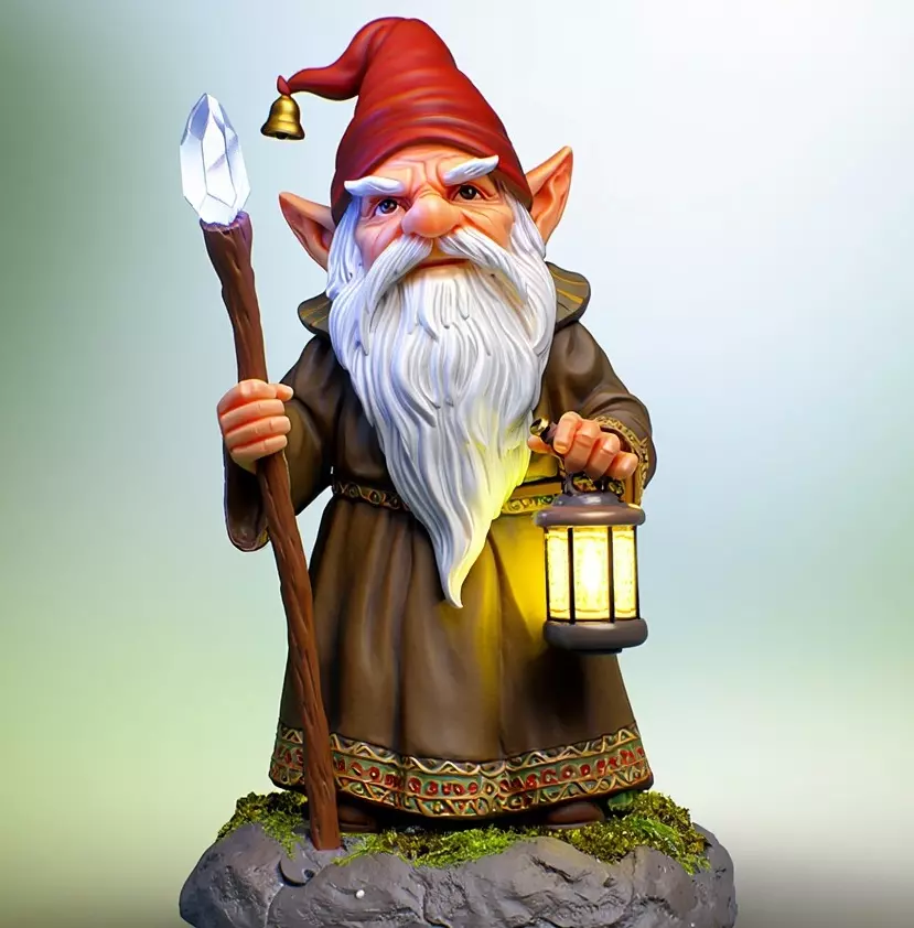 2299 Fairy Tale Gnome Color Full Body Figurine 3D print model_5