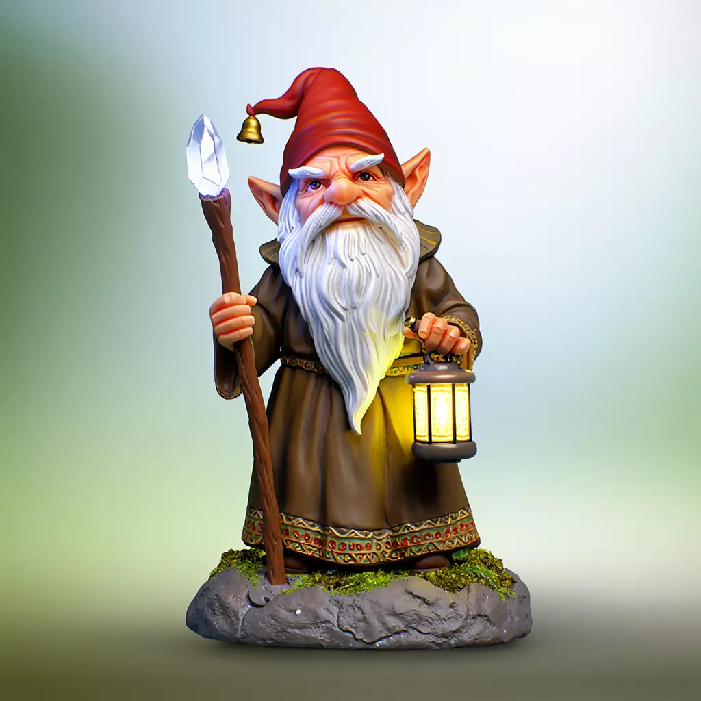 2299 Fairy Tale Gnome Color Full Body Figurine 3D print model_1