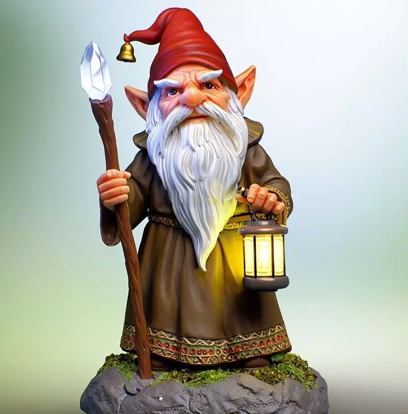 2299 Fairy Tale Gnome Color Full Body Figurine 3D print model_4