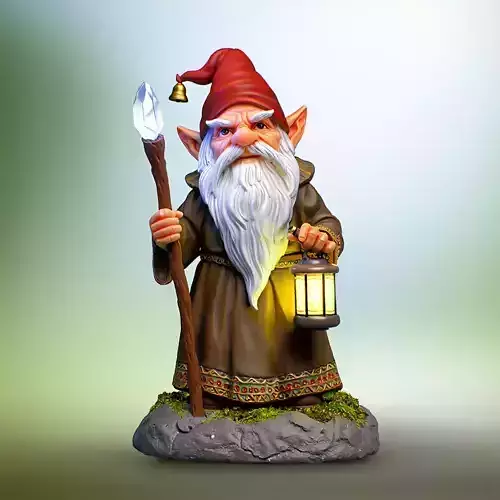 2299  Fairy Tale Gnome   Color   Full Body Figurine