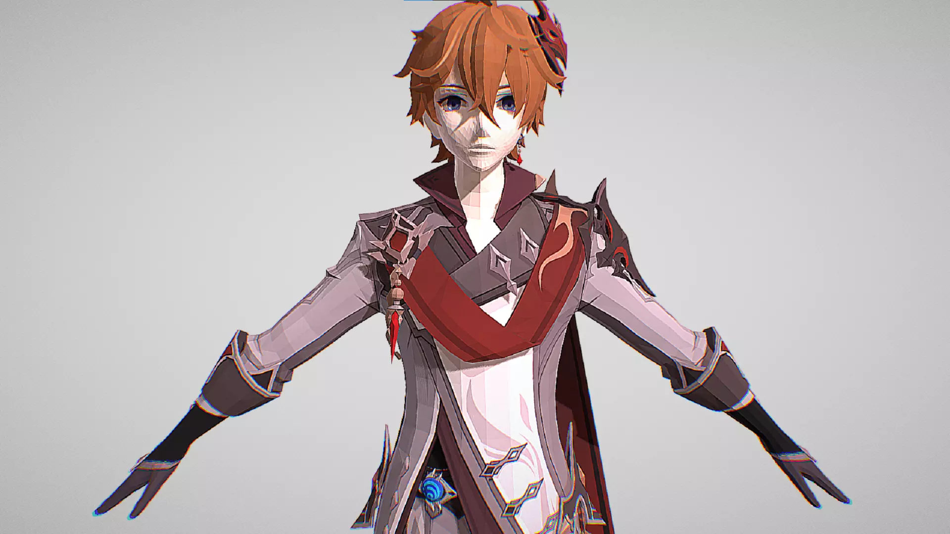 Tartaglia Or Childe - Genshin Impact - Cute Anime Character Low-poly 3D model_0