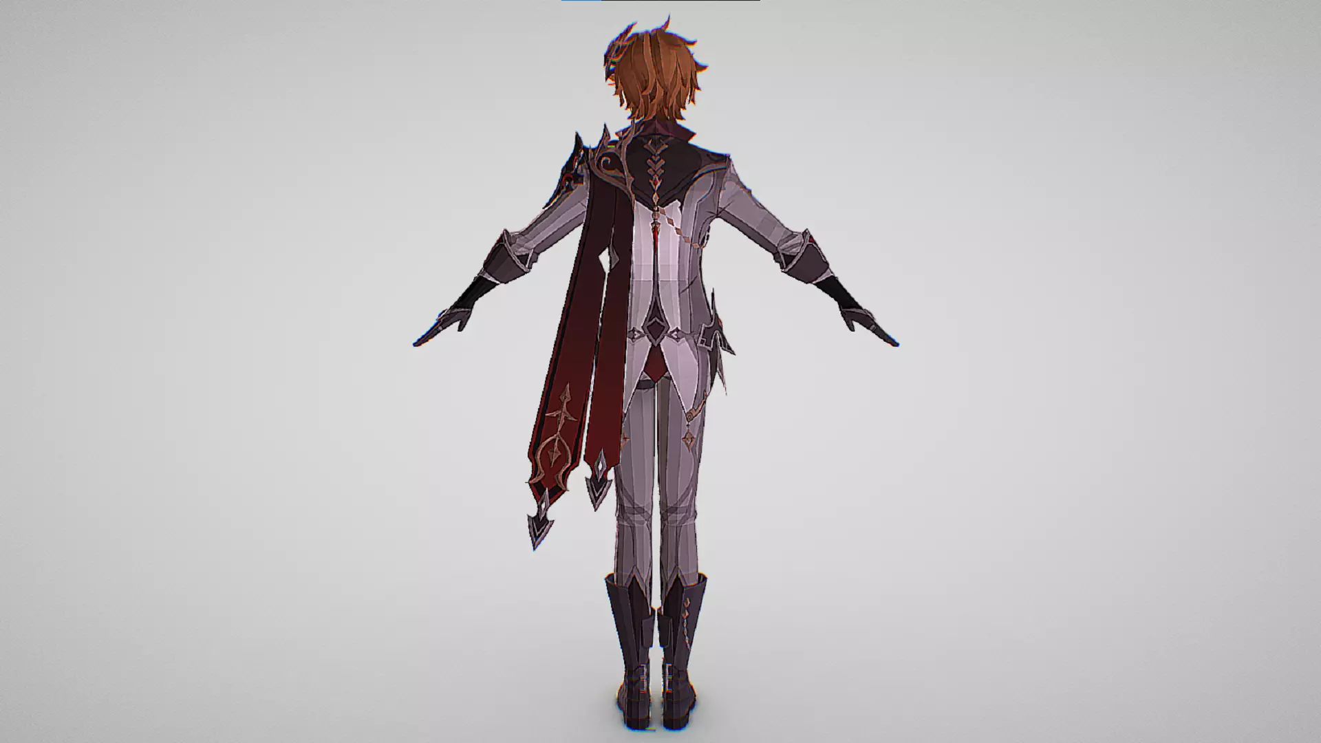 Tartaglia Or Childe - Genshin Impact - Cute Anime Character Low-poly 3D model_3