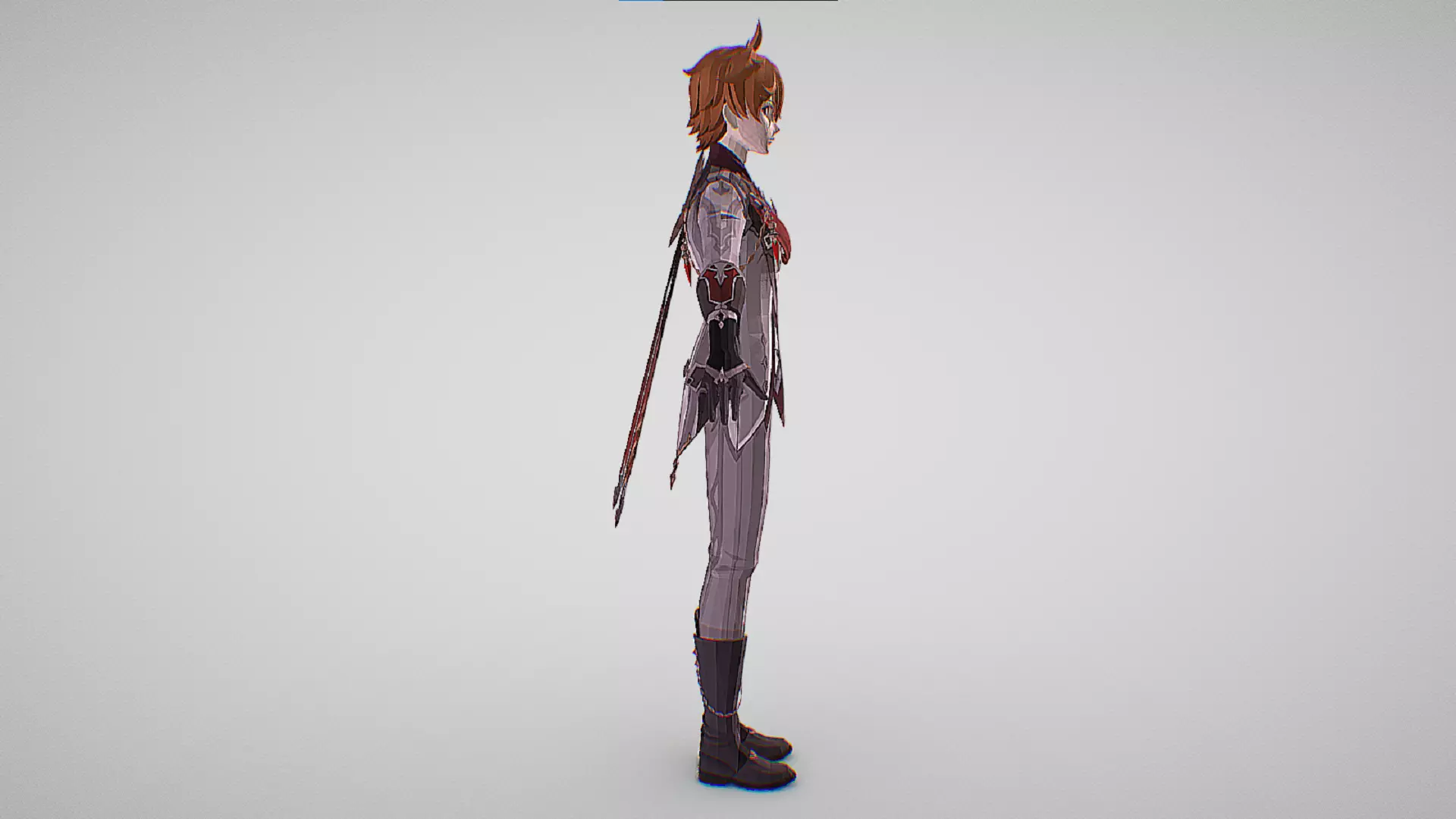 Tartaglia Or Childe - Genshin Impact - Cute Anime Character Low-poly 3D model_4