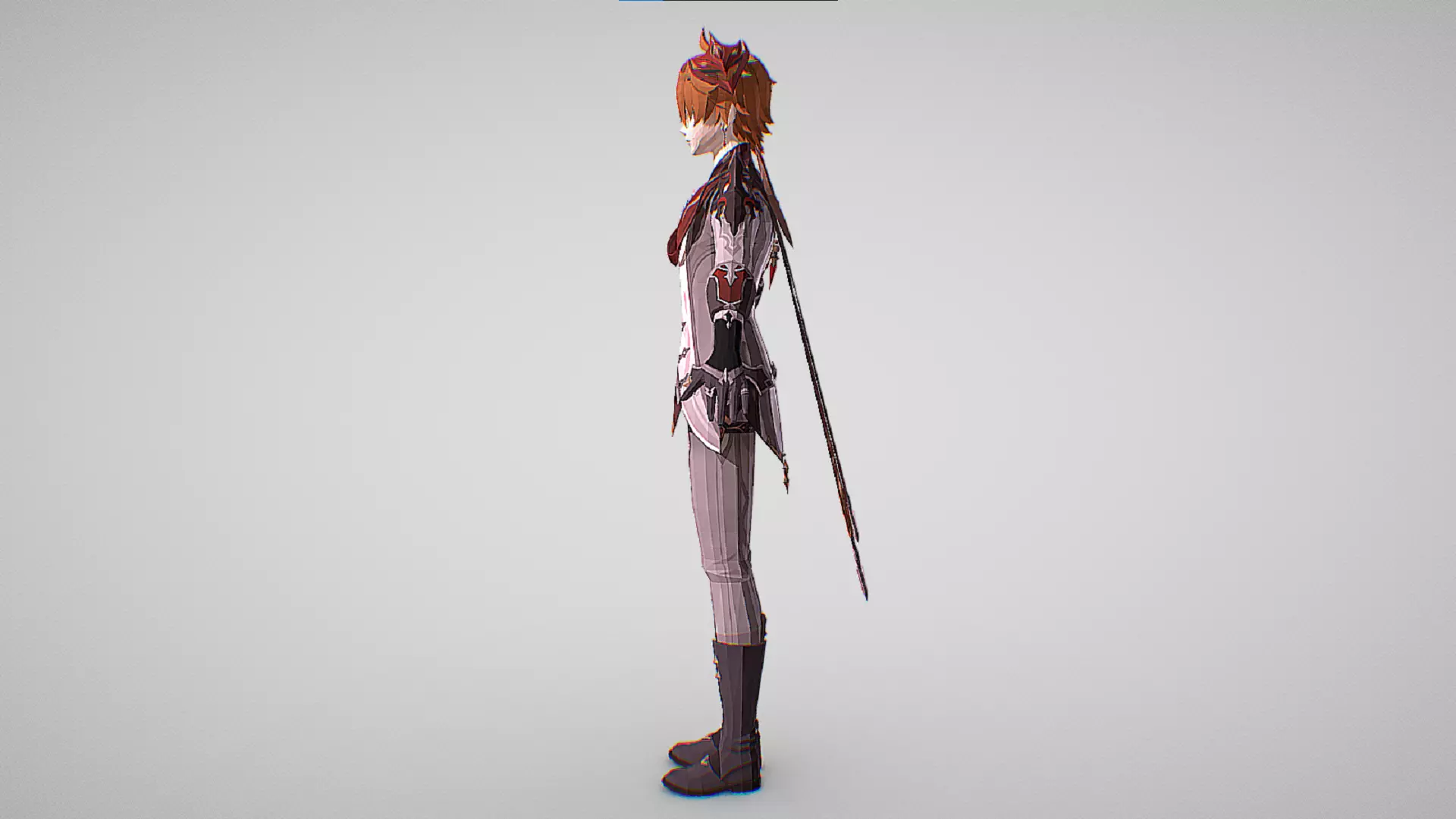 Tartaglia Or Childe - Genshin Impact - Cute Anime Character Low-poly 3D model_5