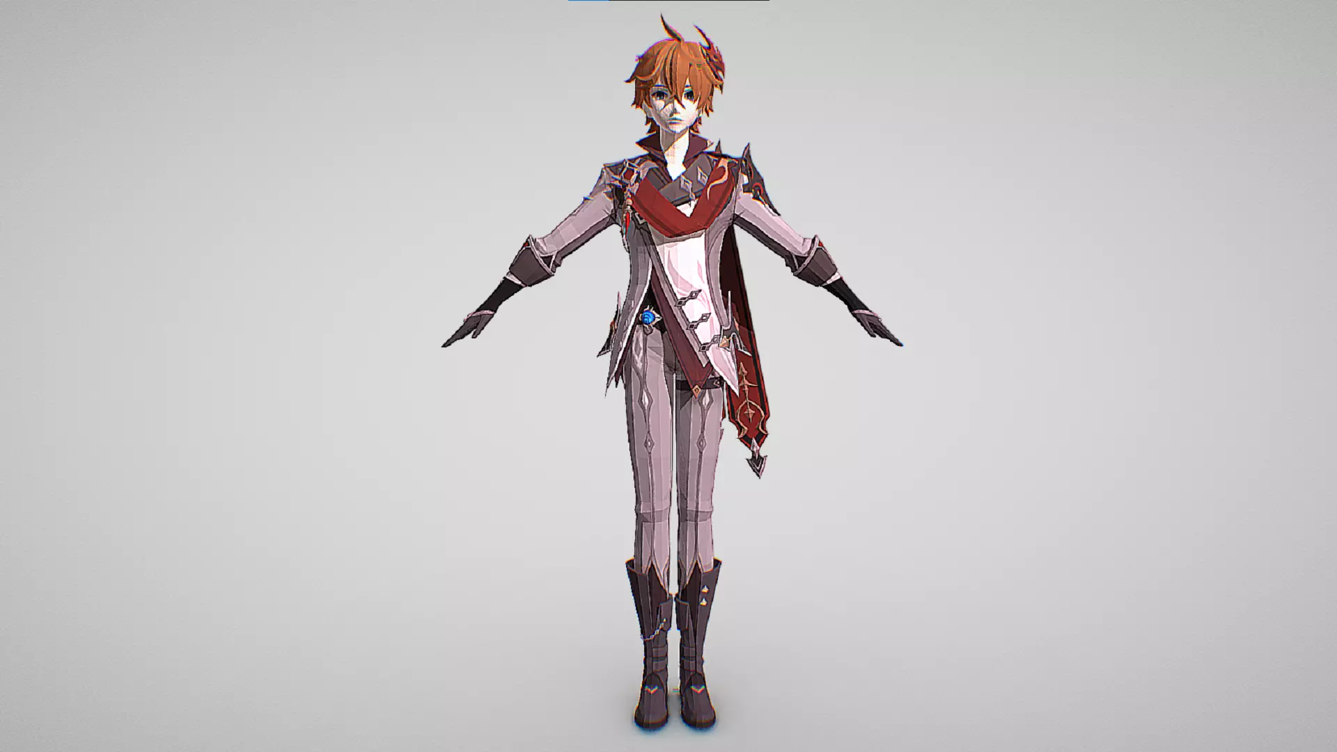 Tartaglia Or Childe - Genshin Impact - Cute Anime Character Low-poly 3D model_1