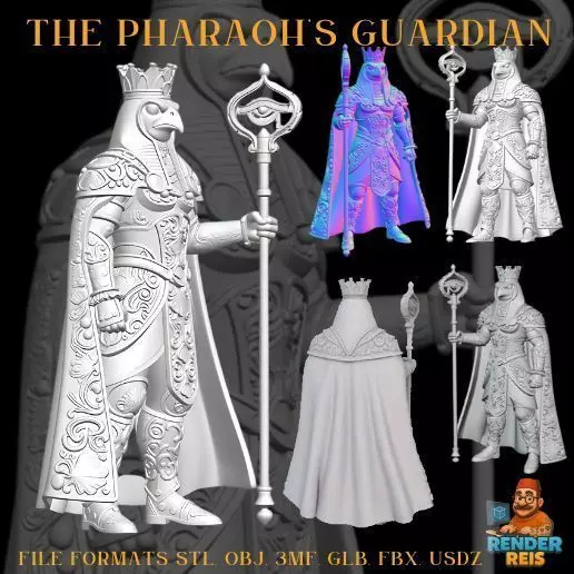The Pharaohs Guardian 3D print model_0