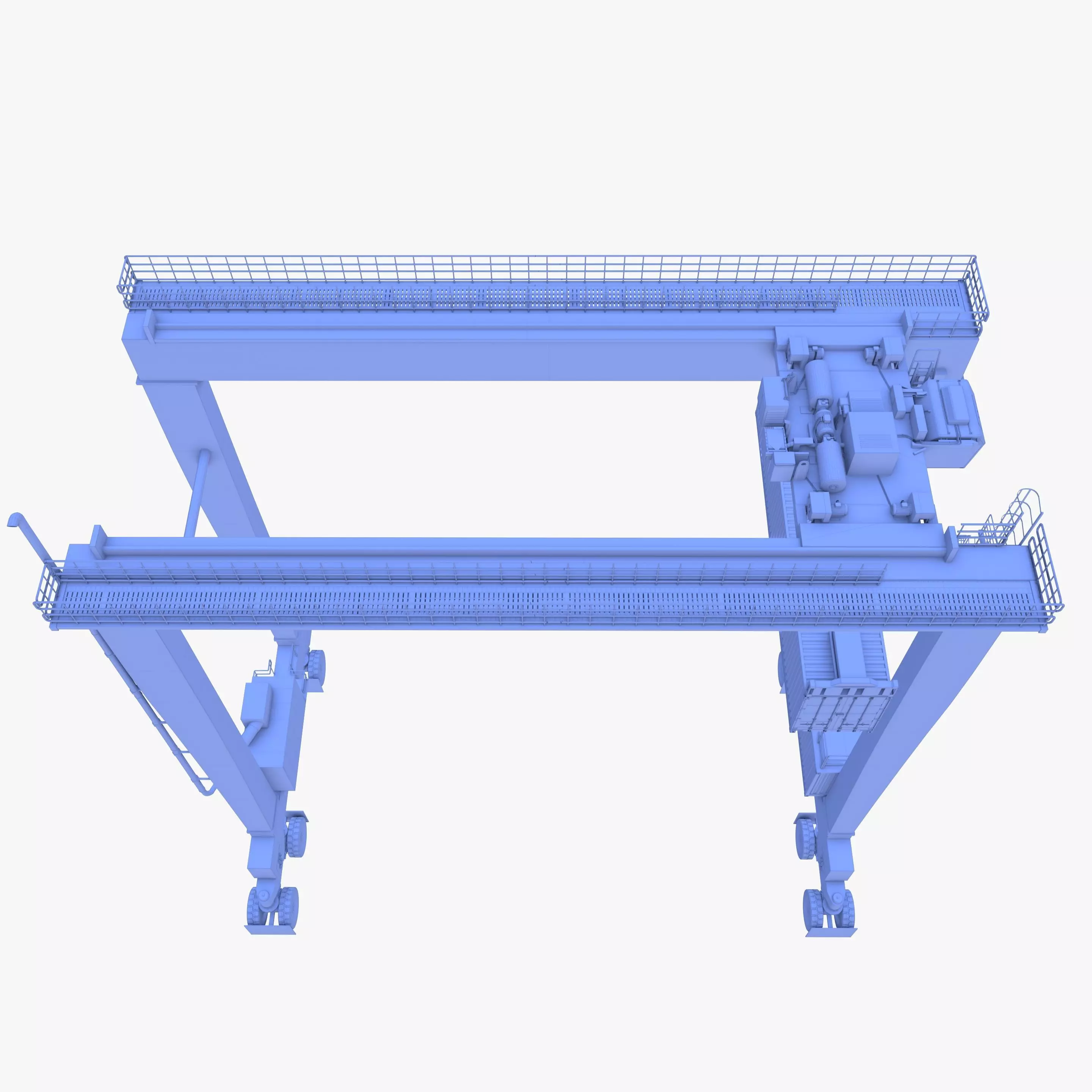 Rubber Tired Gantry Crane V1 3D model_20