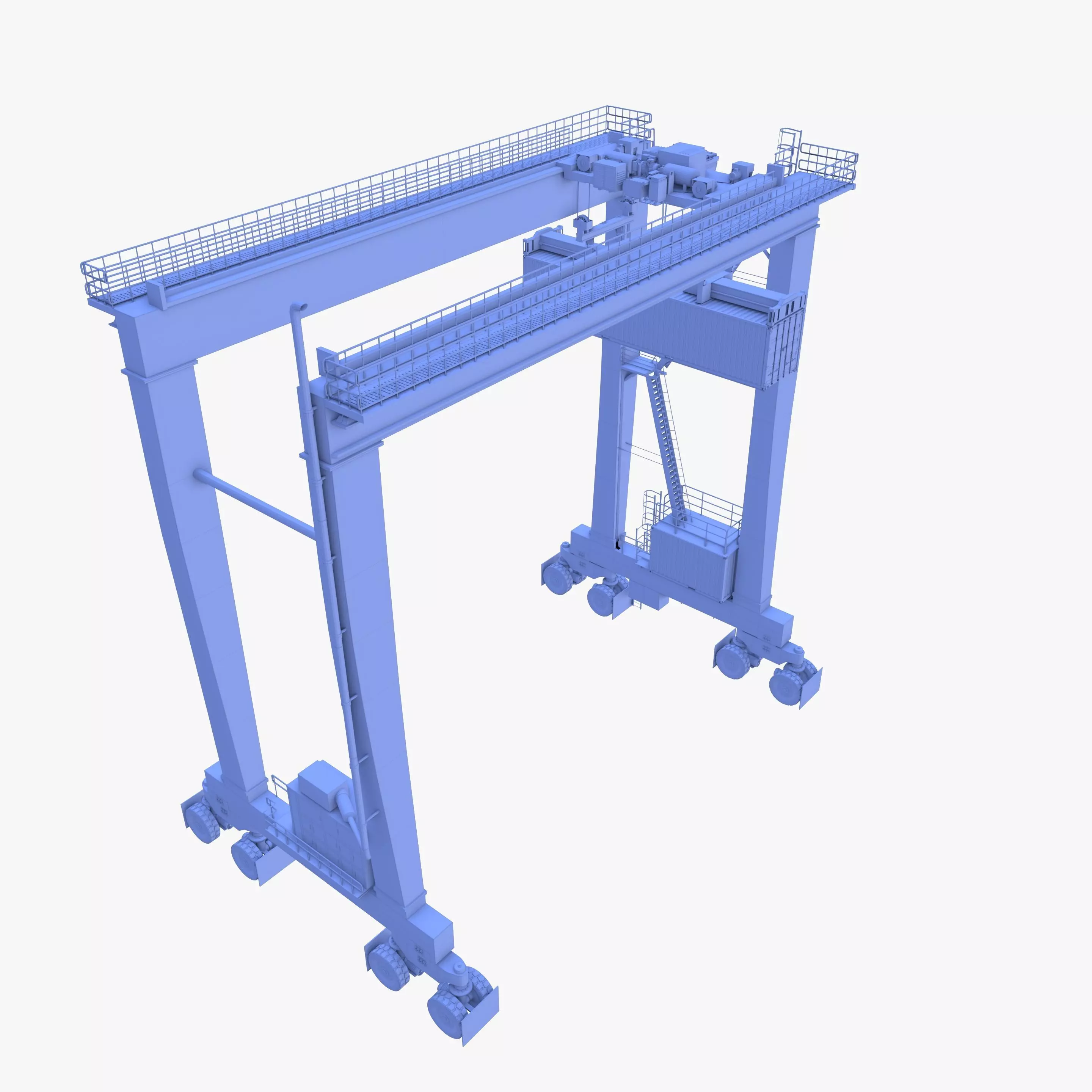 Rubber Tired Gantry Crane V1 3D model_18