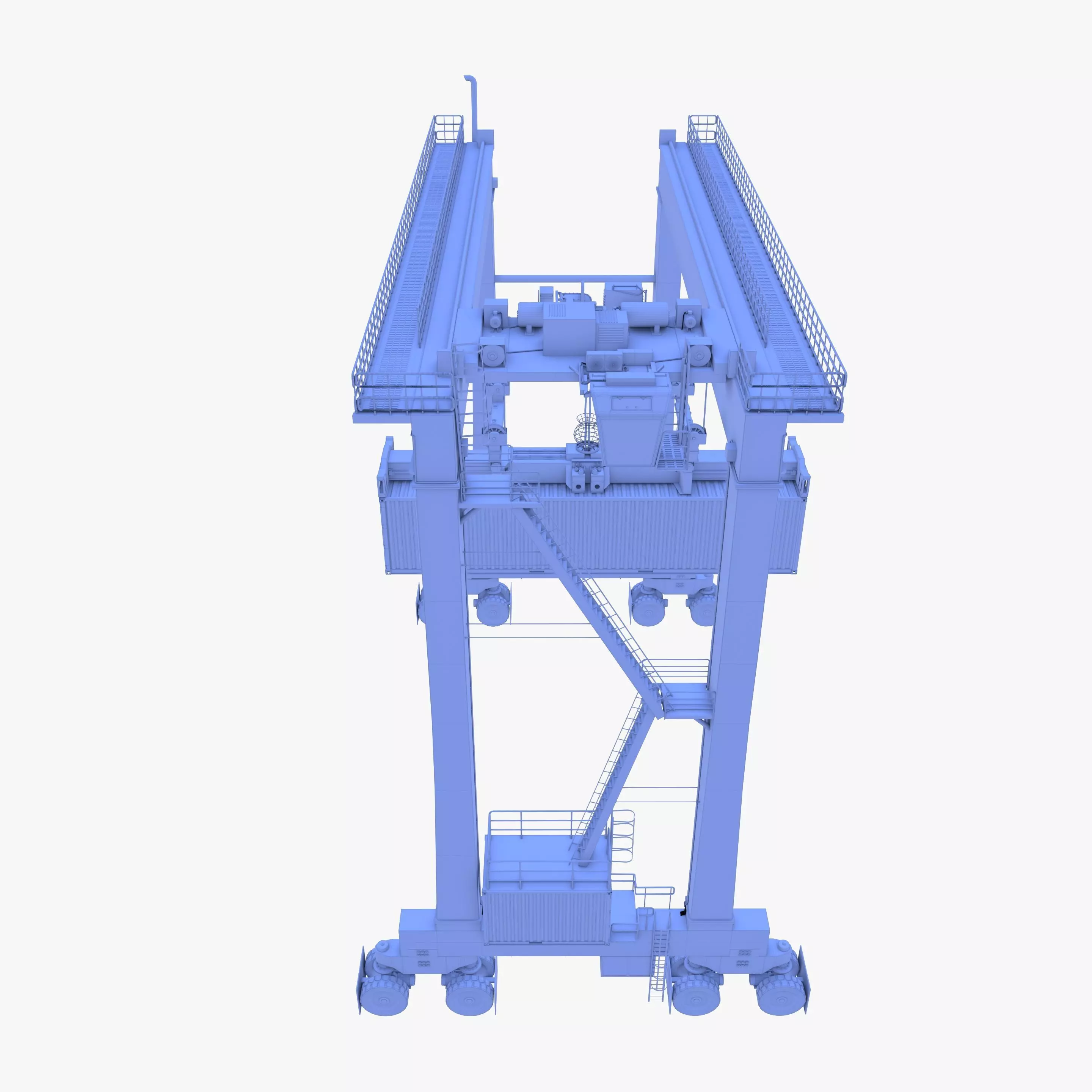 Rubber Tired Gantry Crane V1 3D model_13