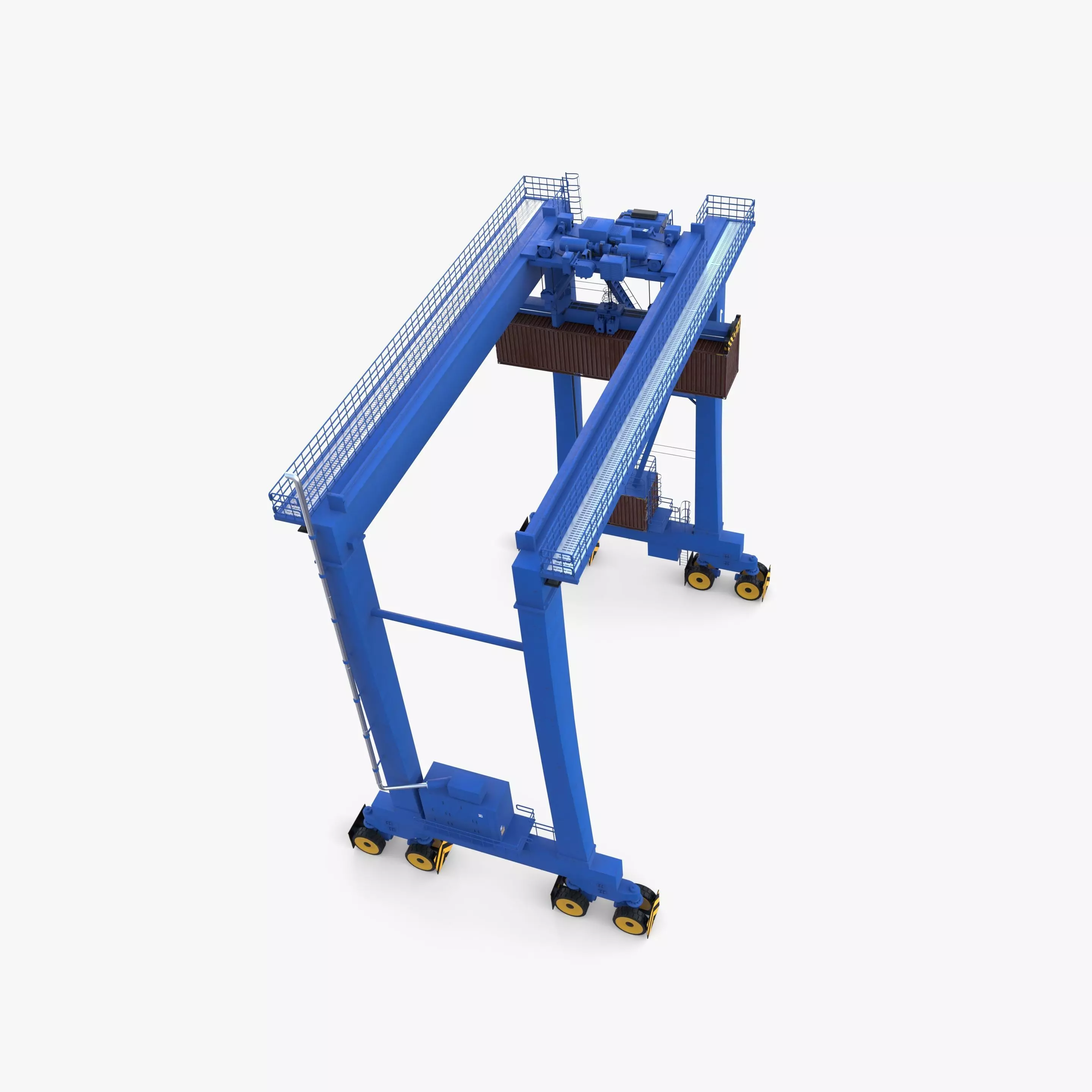 Rubber Tired Gantry Crane V1 3D model_8