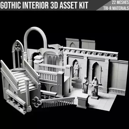 Gothic Interior Kit Mid-Poly