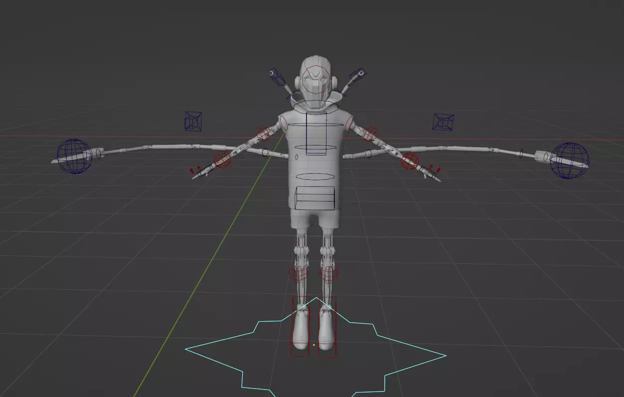 Robot Hornet Low-poly 3D model_14