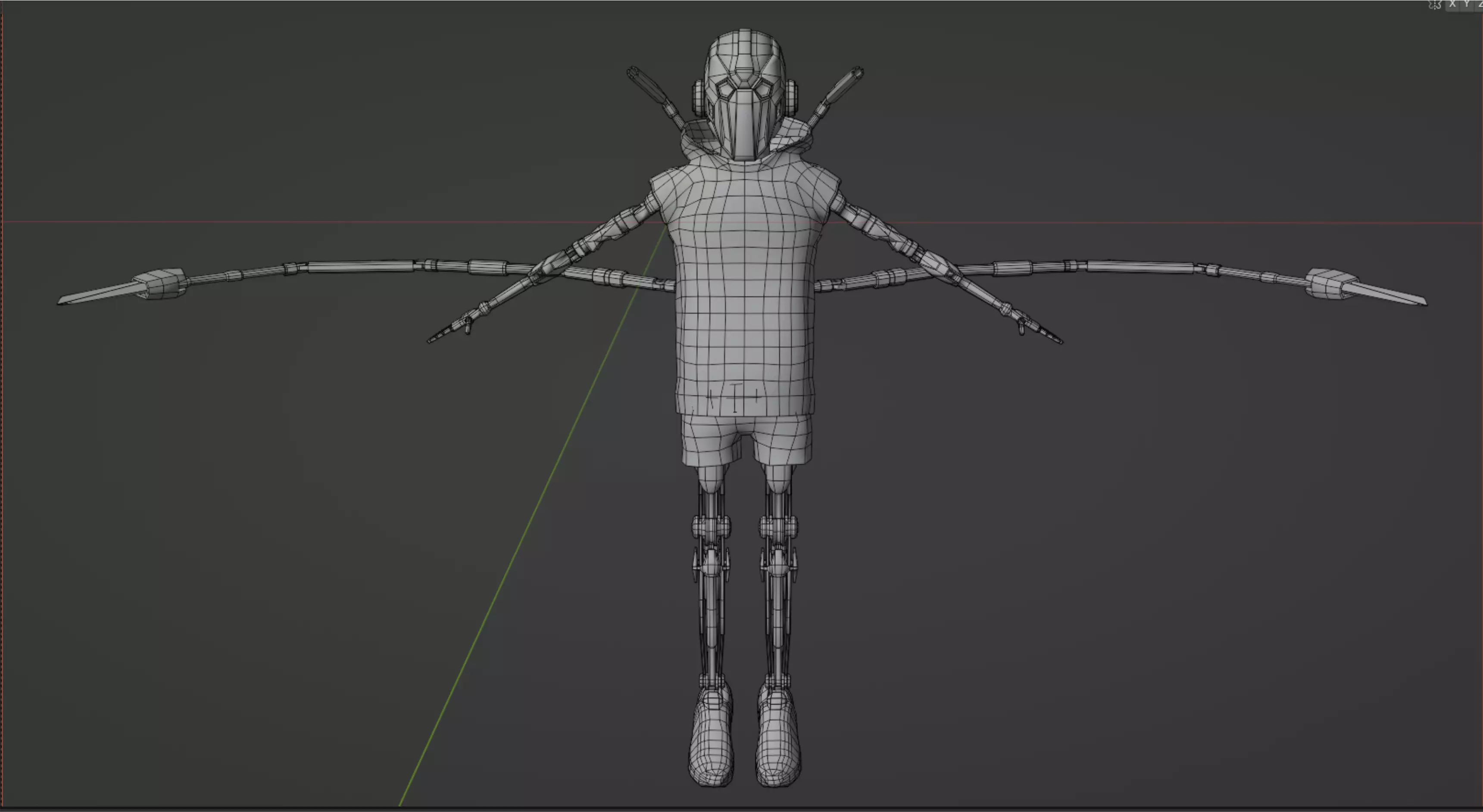 Robot Hornet Low-poly 3D model_7