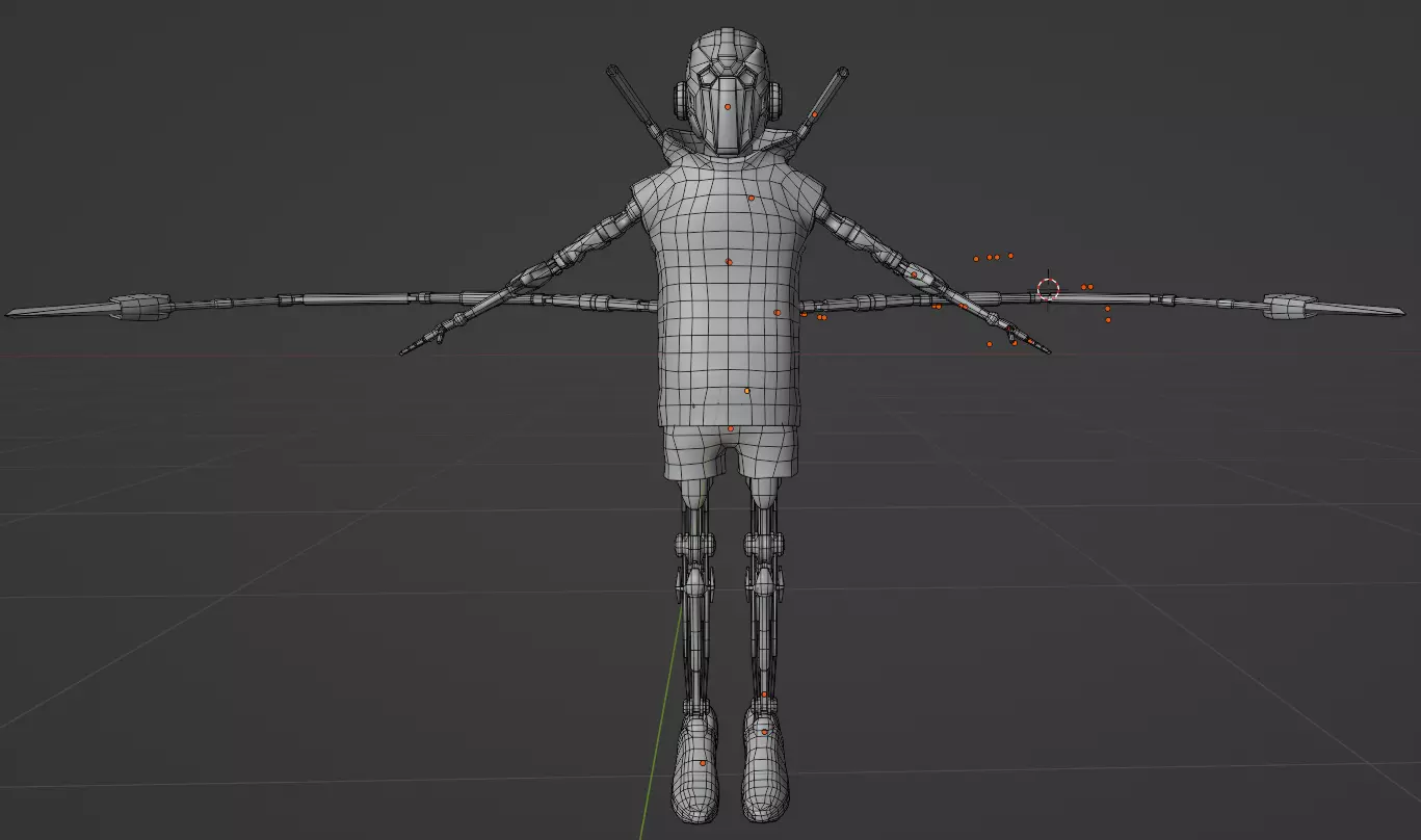 Robot Hornet Low-poly 3D model_8