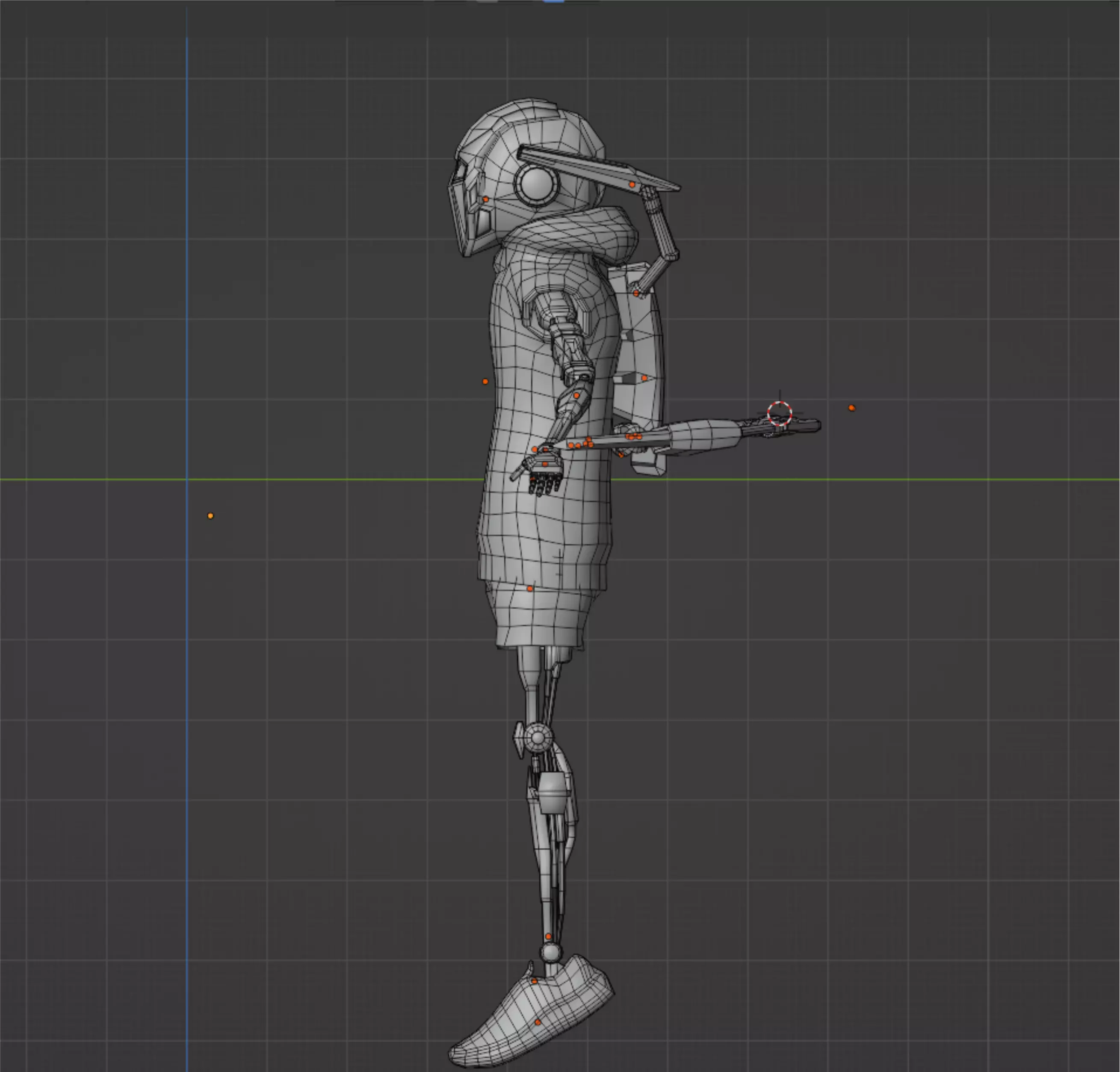 Robot Hornet Low-poly 3D model_11