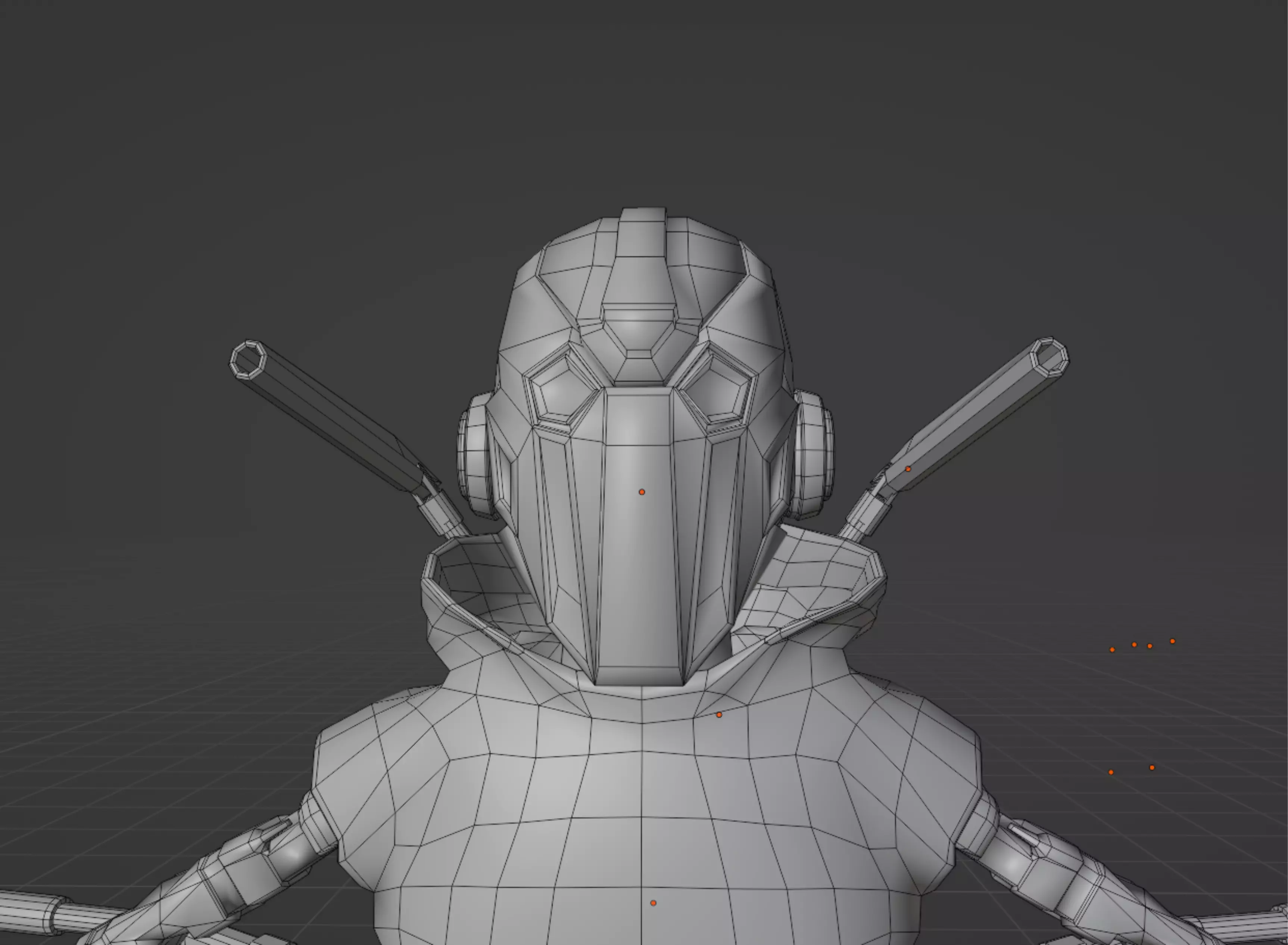 Robot Hornet Low-poly 3D model_9
