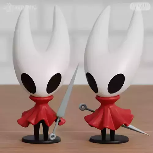 Hornet Chibi Hollow Knight Silkson Fanart Game 3D print model