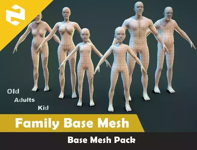 Base Mesh Pack - Family Base Mesh