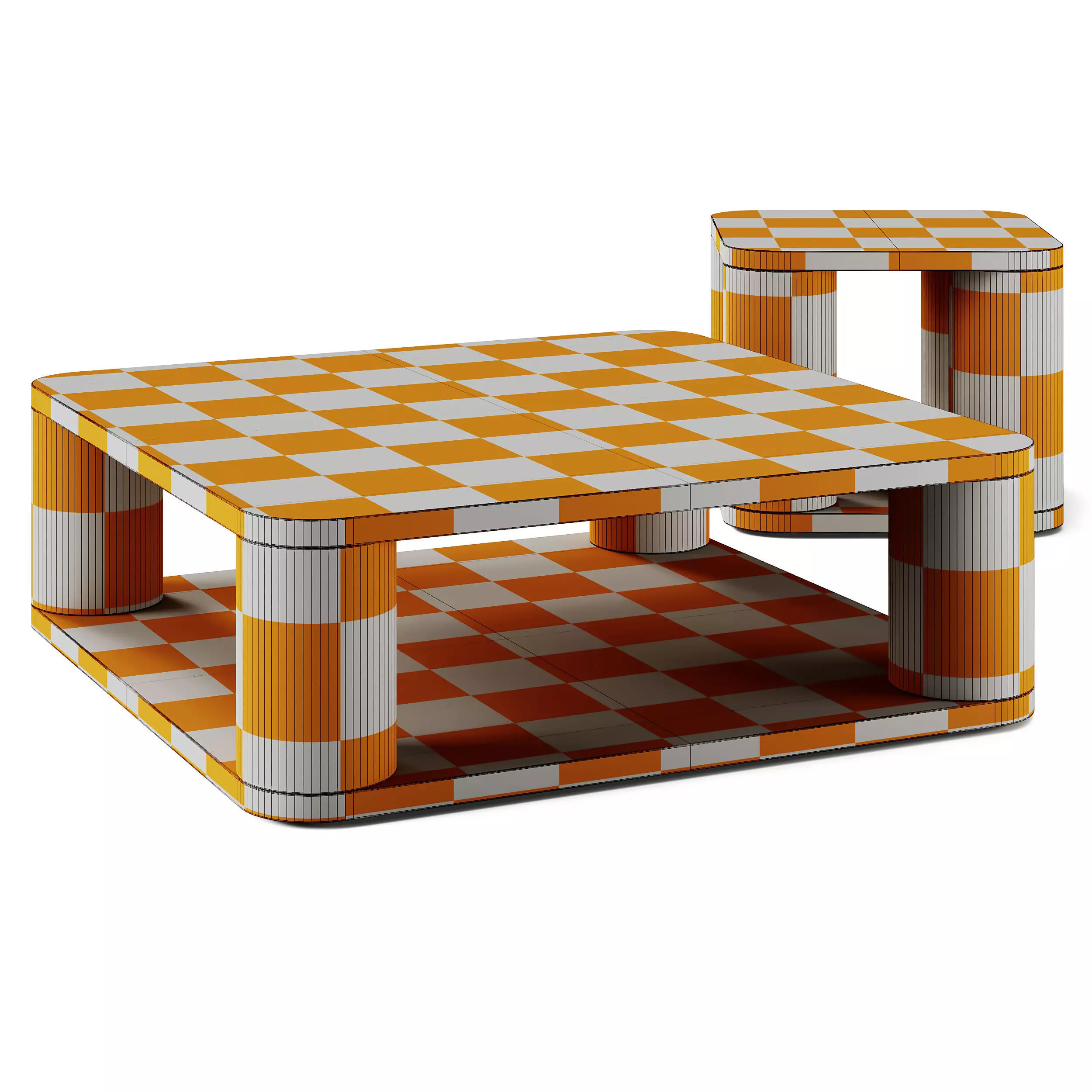 Crate and Barrel Oakhurst Coffee Tables 3D model_8