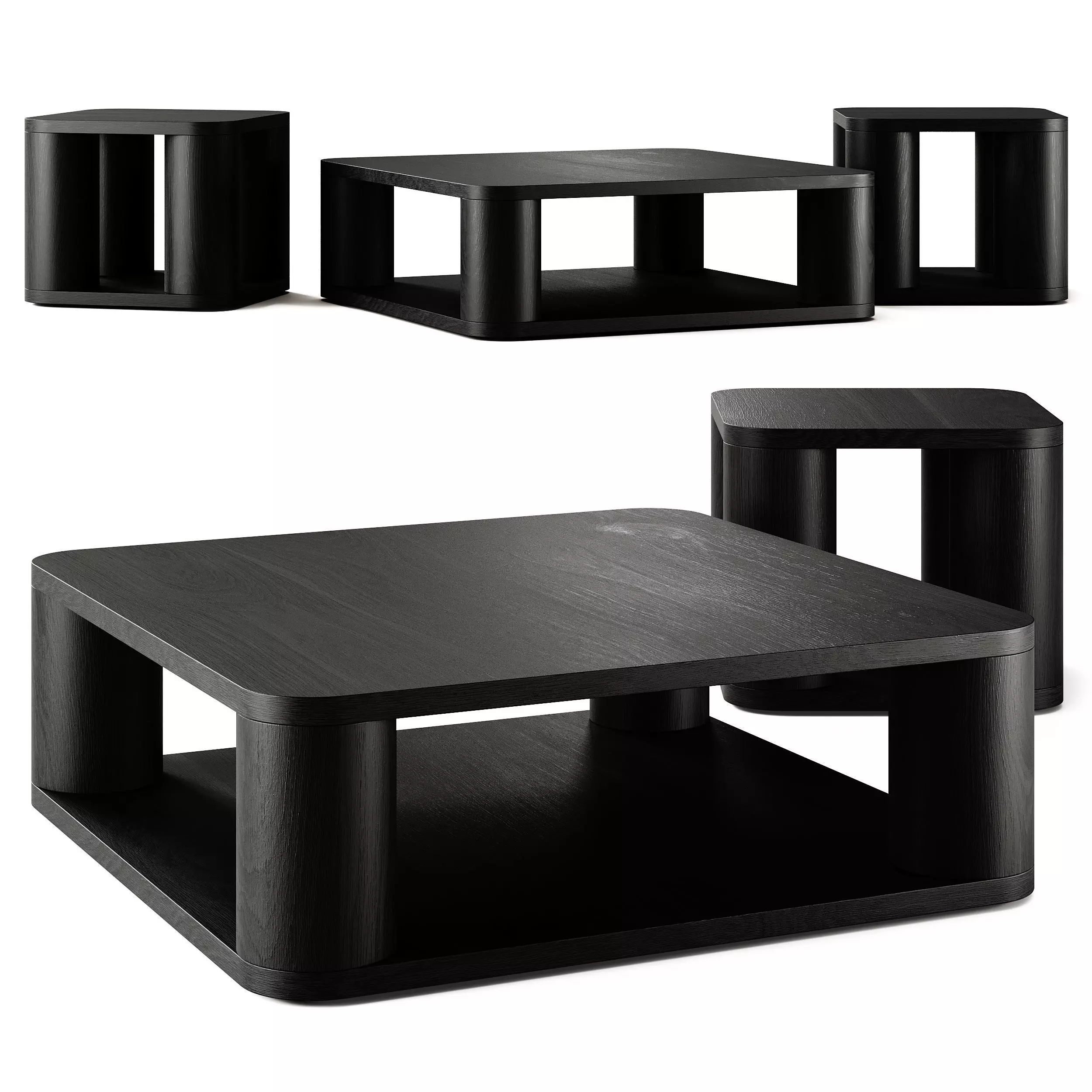 Crate and Barrel Oakhurst Coffee Tables 3D model_3