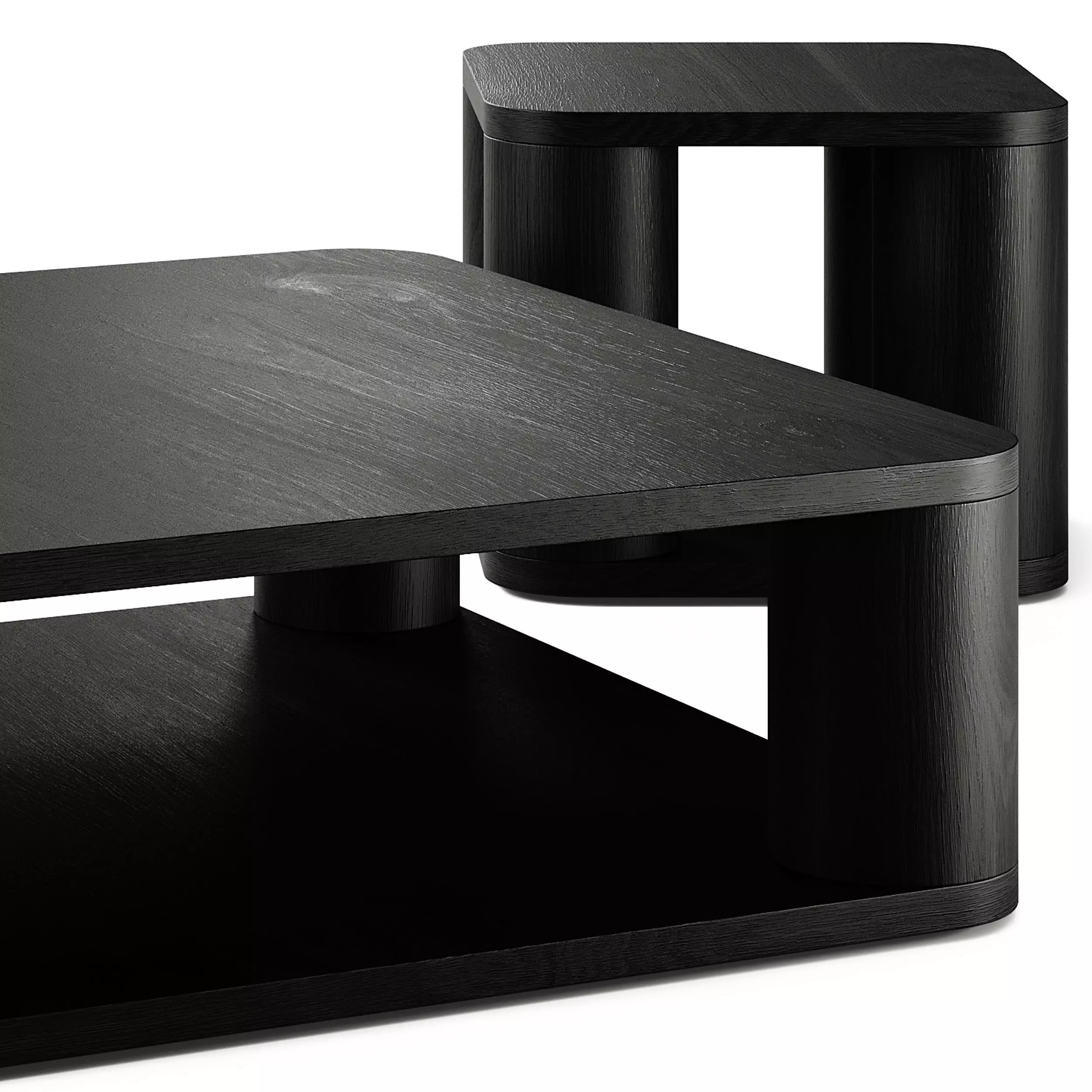 Crate and Barrel Oakhurst Coffee Tables 3D model_6