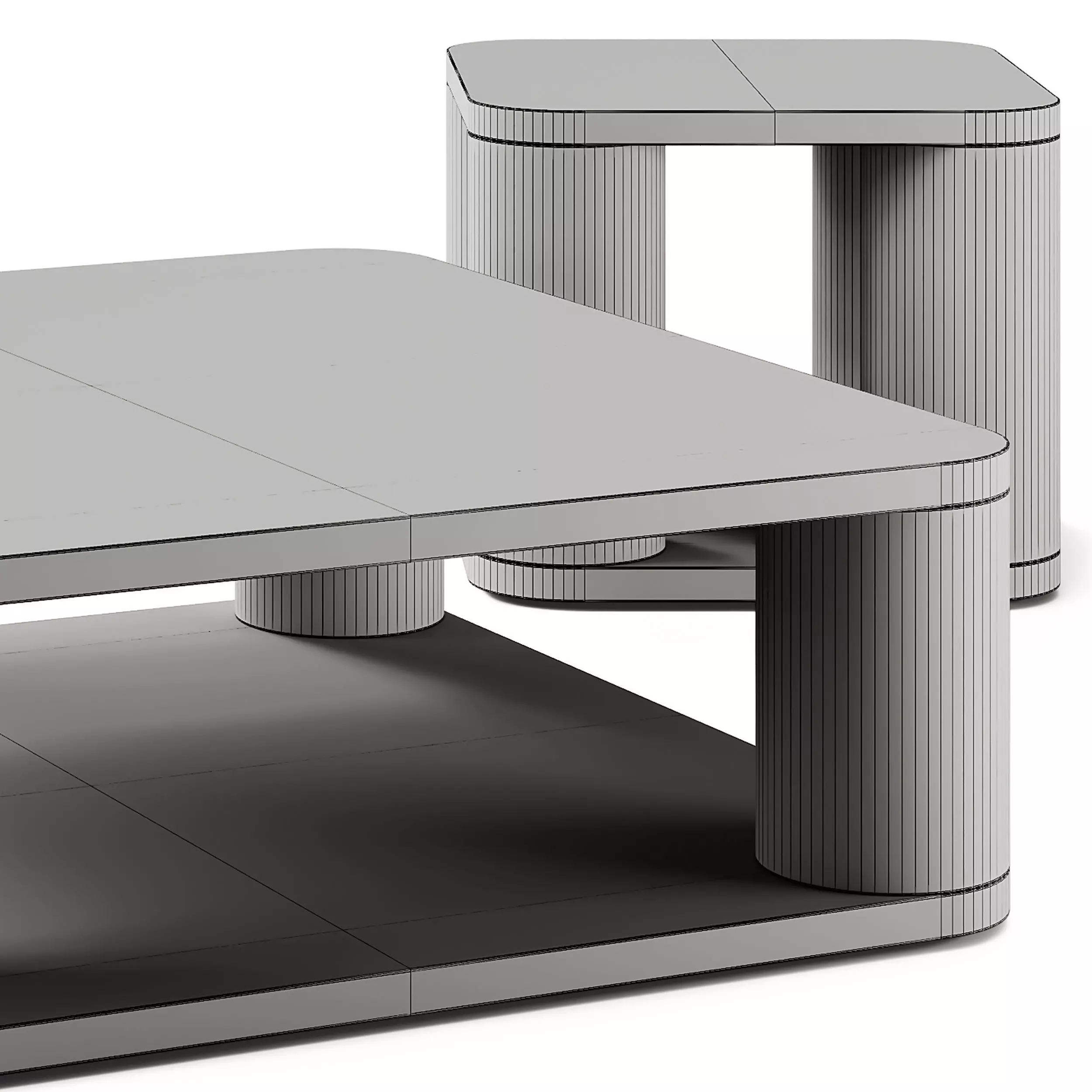 Crate and Barrel Oakhurst Coffee Tables 3D model_9